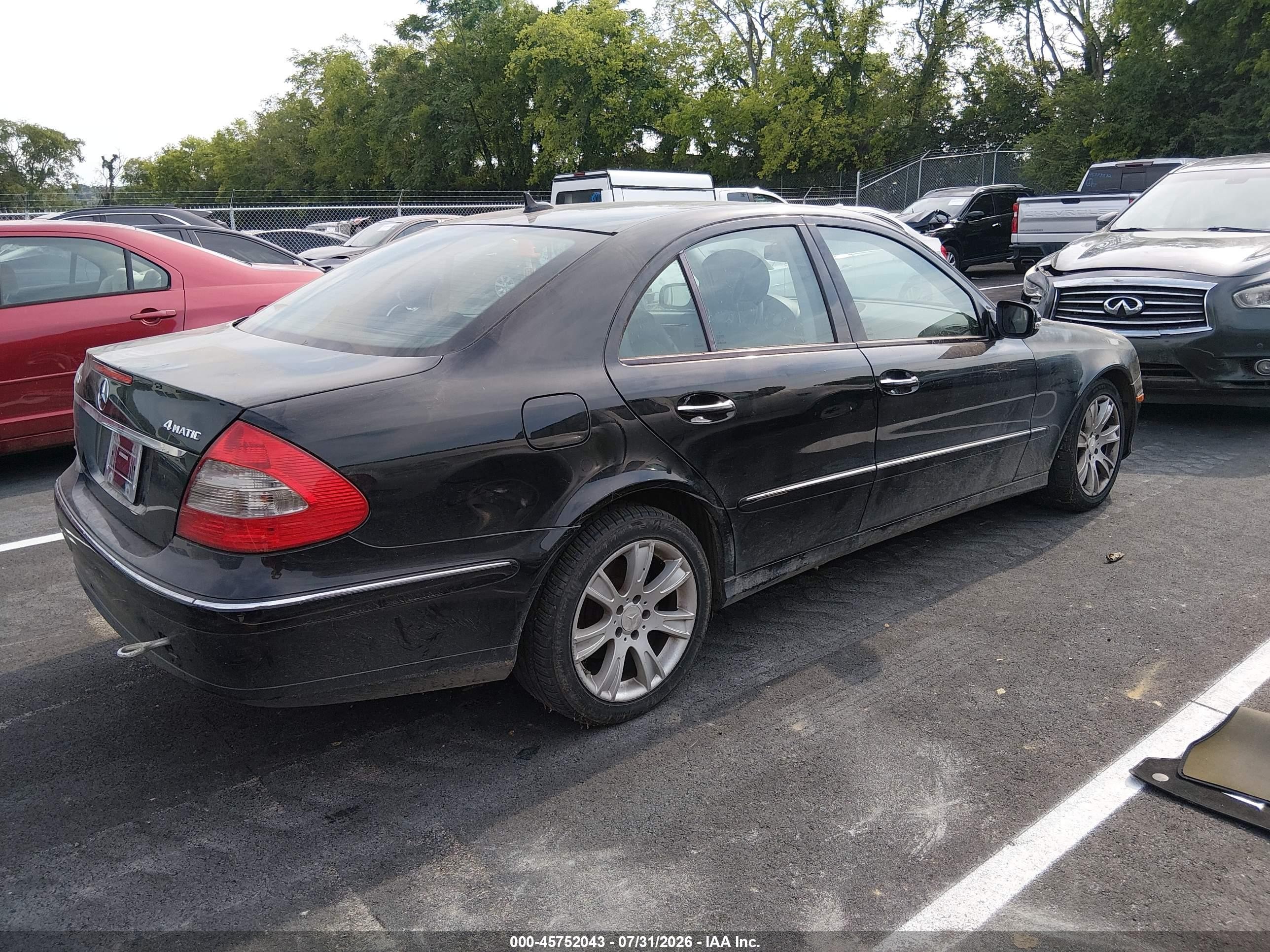 2009 Mercedes-benz E 350 4matic Black vin: WDBUF87X09B376523