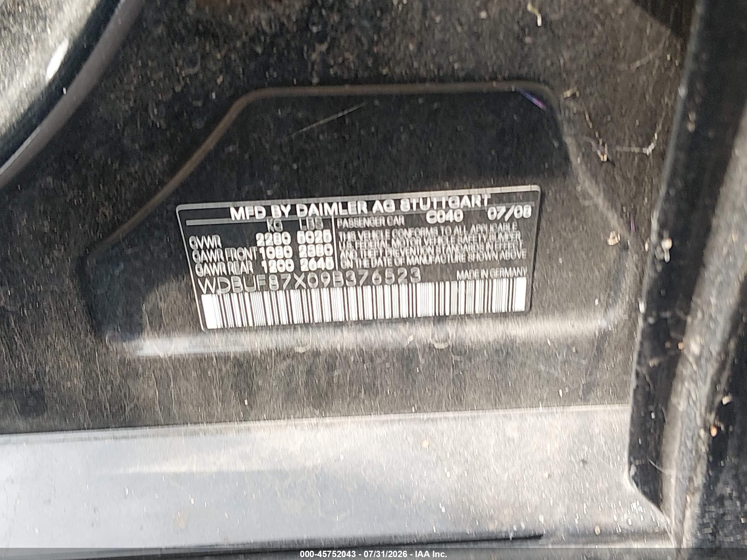 2009 Mercedes-benz E 350 4matic Black vin: WDBUF87X09B376523