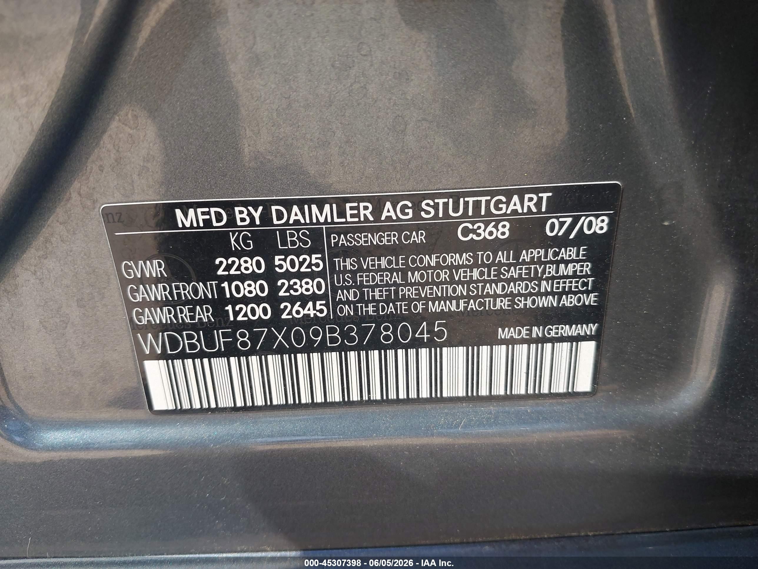2009 Mercedes-benz E 350 4matic Серый vin: WDBUF87X09B378045
