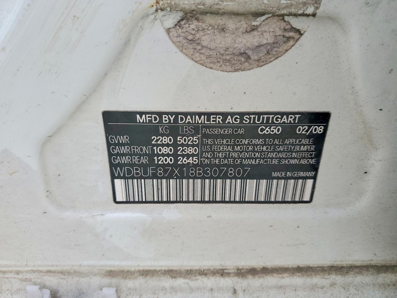 2008 Mercedes-benz E 350 4matic Белый vin: WDBUF87X18B307807