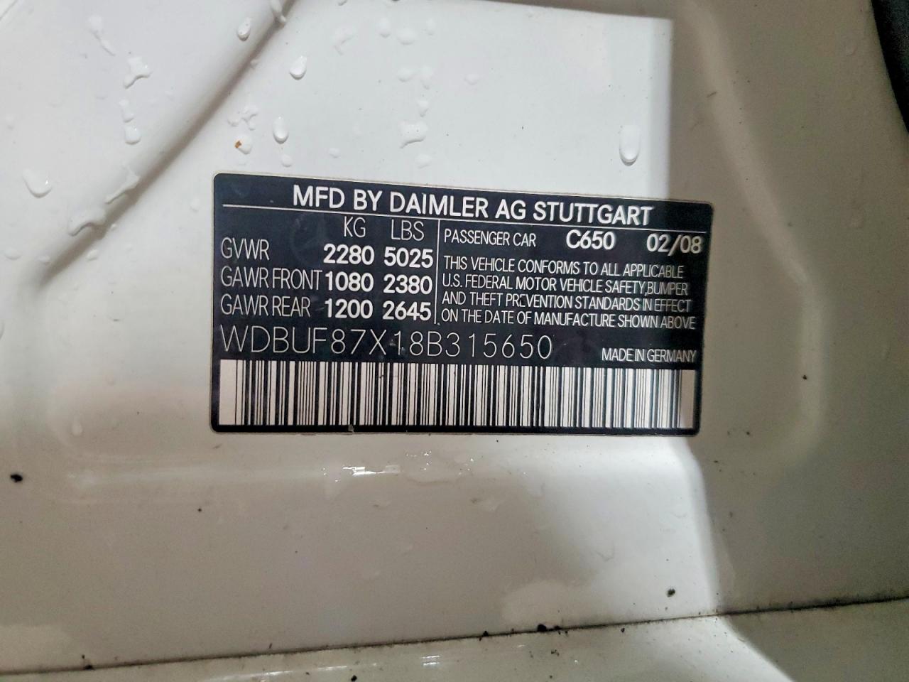 2008 Mercedes-benz E 350 4matic White vin: WDBUF87X18B315650