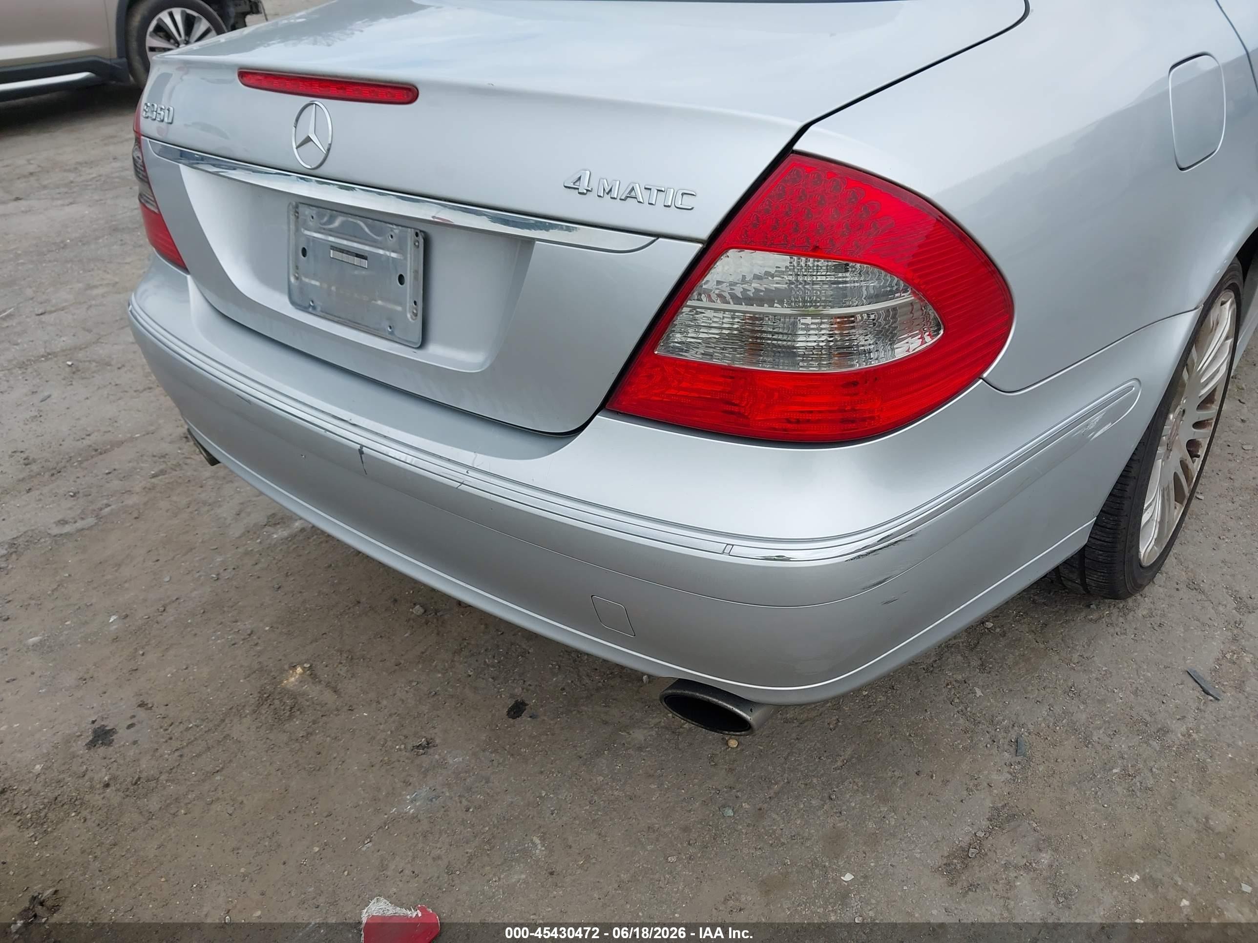 2008 Mercedes-benz E 350 4matic Silver vin: WDBUF87X18B344033