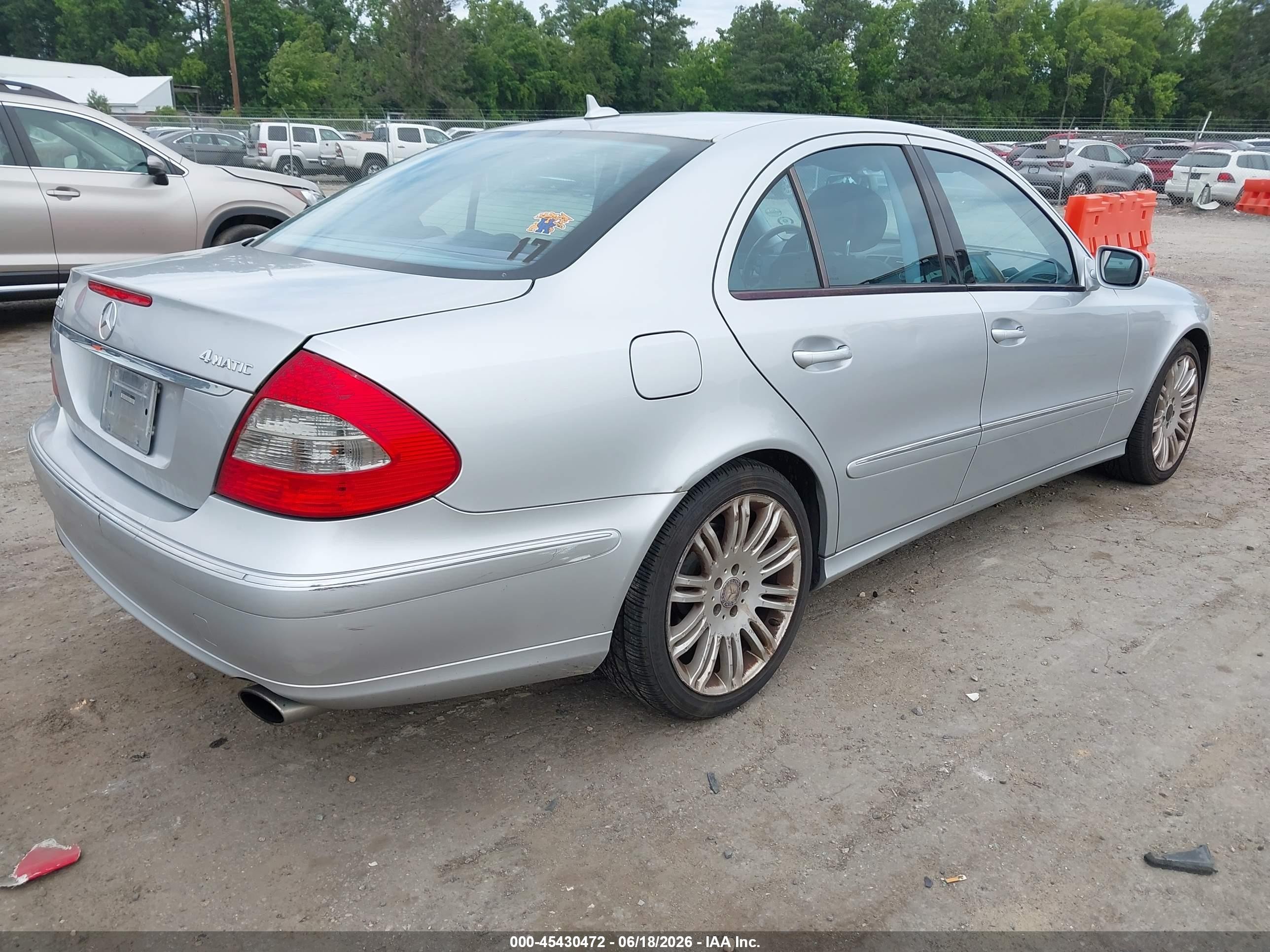 2008 Mercedes-benz E 350 4matic Silver vin: WDBUF87X18B344033