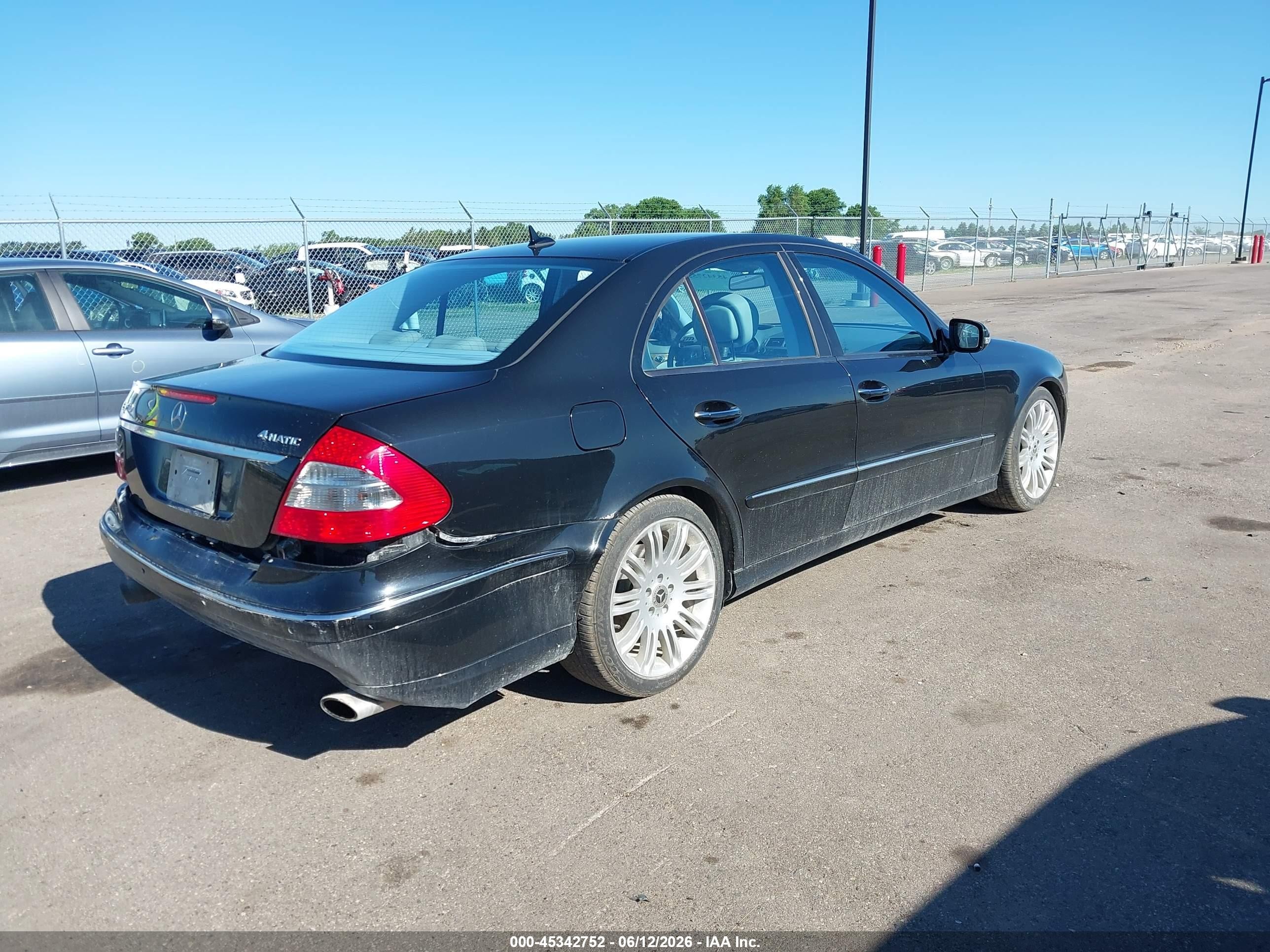 2007 Mercedes-benz E 350 4matic Черный vin: WDBUF87X27B151257