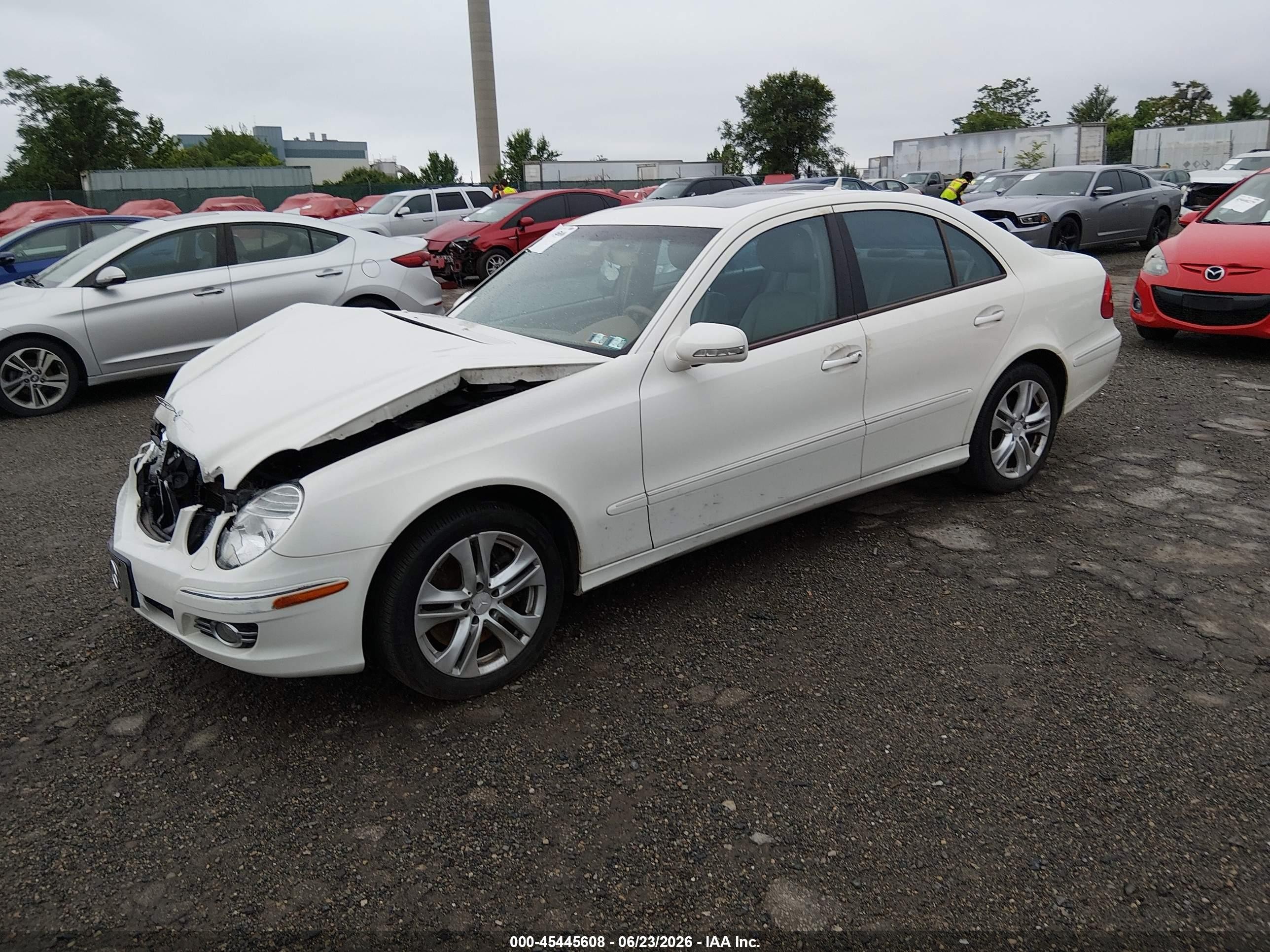 2008 Mercedes-benz E 350 4matic White vin: WDBUF87X28B191954