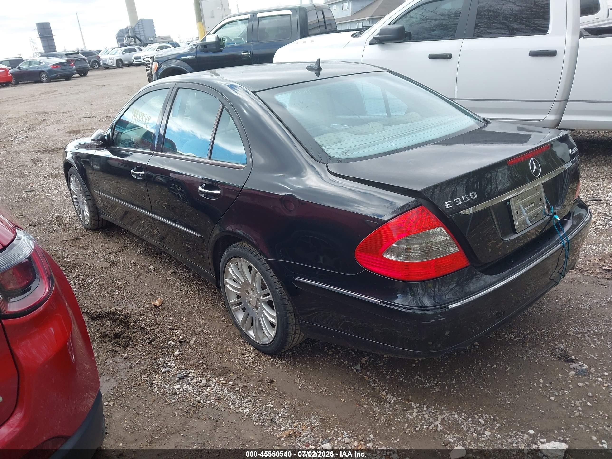 2008 Mercedes-benz E 350 4matic Black vin: WDBUF87X28B257693