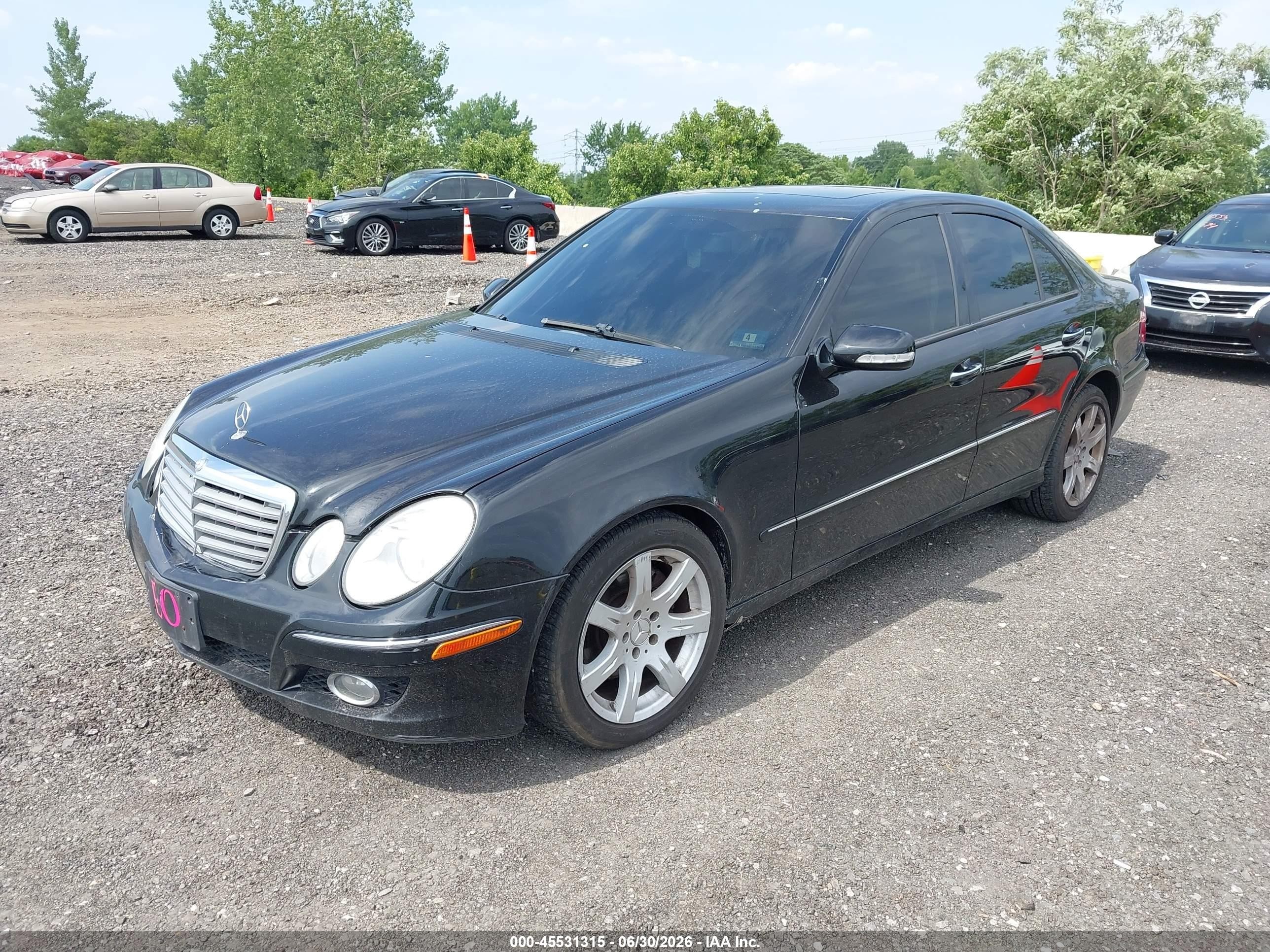 2007 Mercedes-benz E 350 4matic Black vin: WDBUF87X37B124679