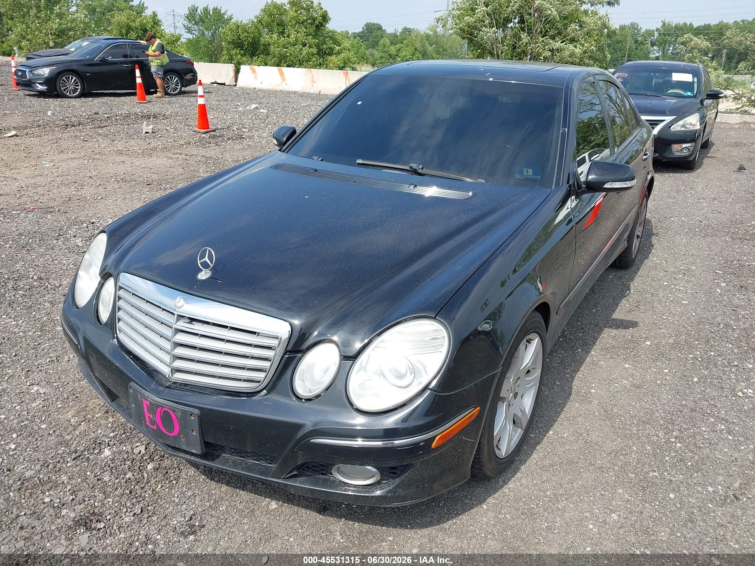 2007 Mercedes-benz E 350 4matic Black vin: WDBUF87X37B124679