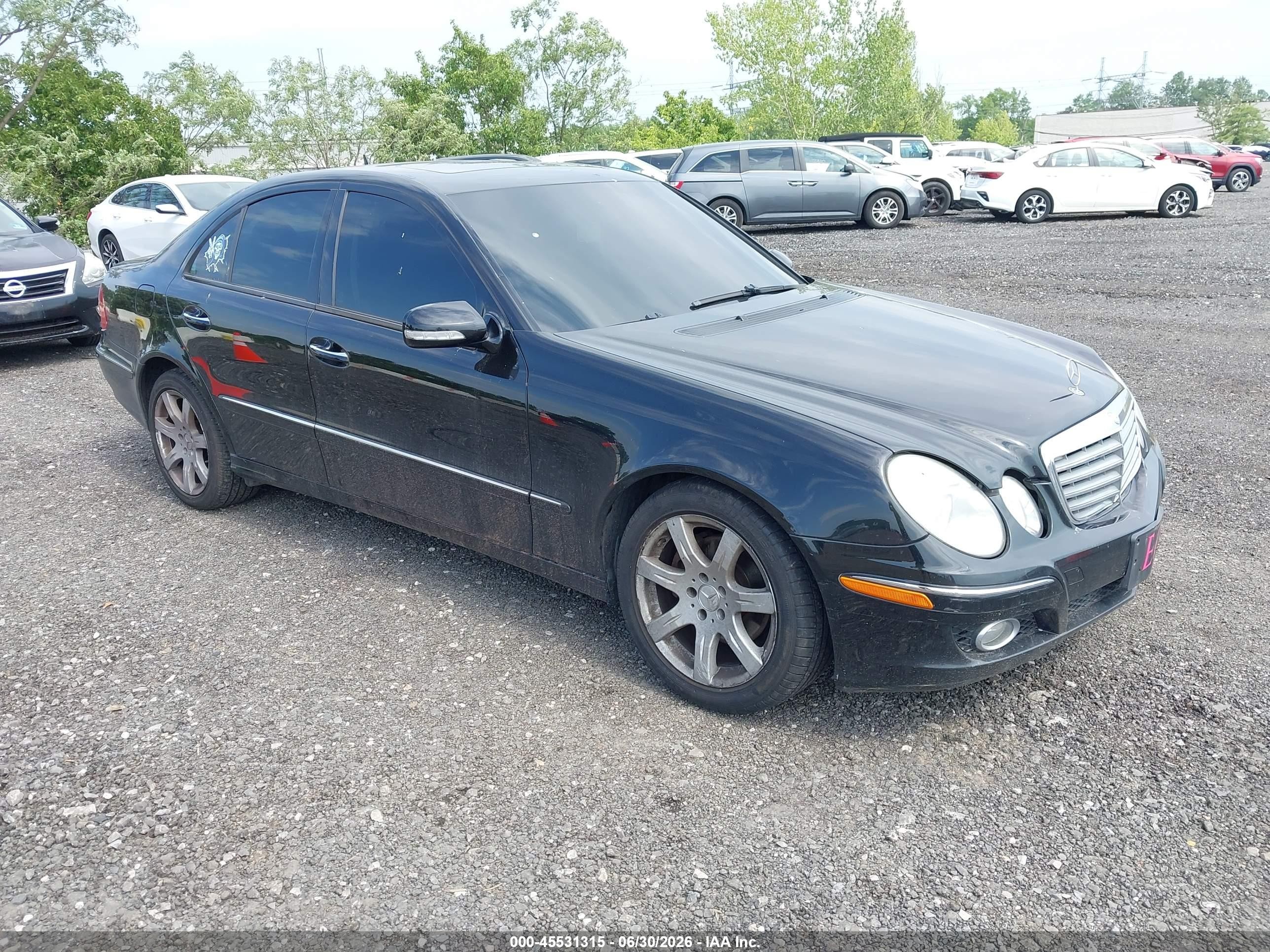 2007 Mercedes-benz E 350 4matic Black vin: WDBUF87X37B124679
