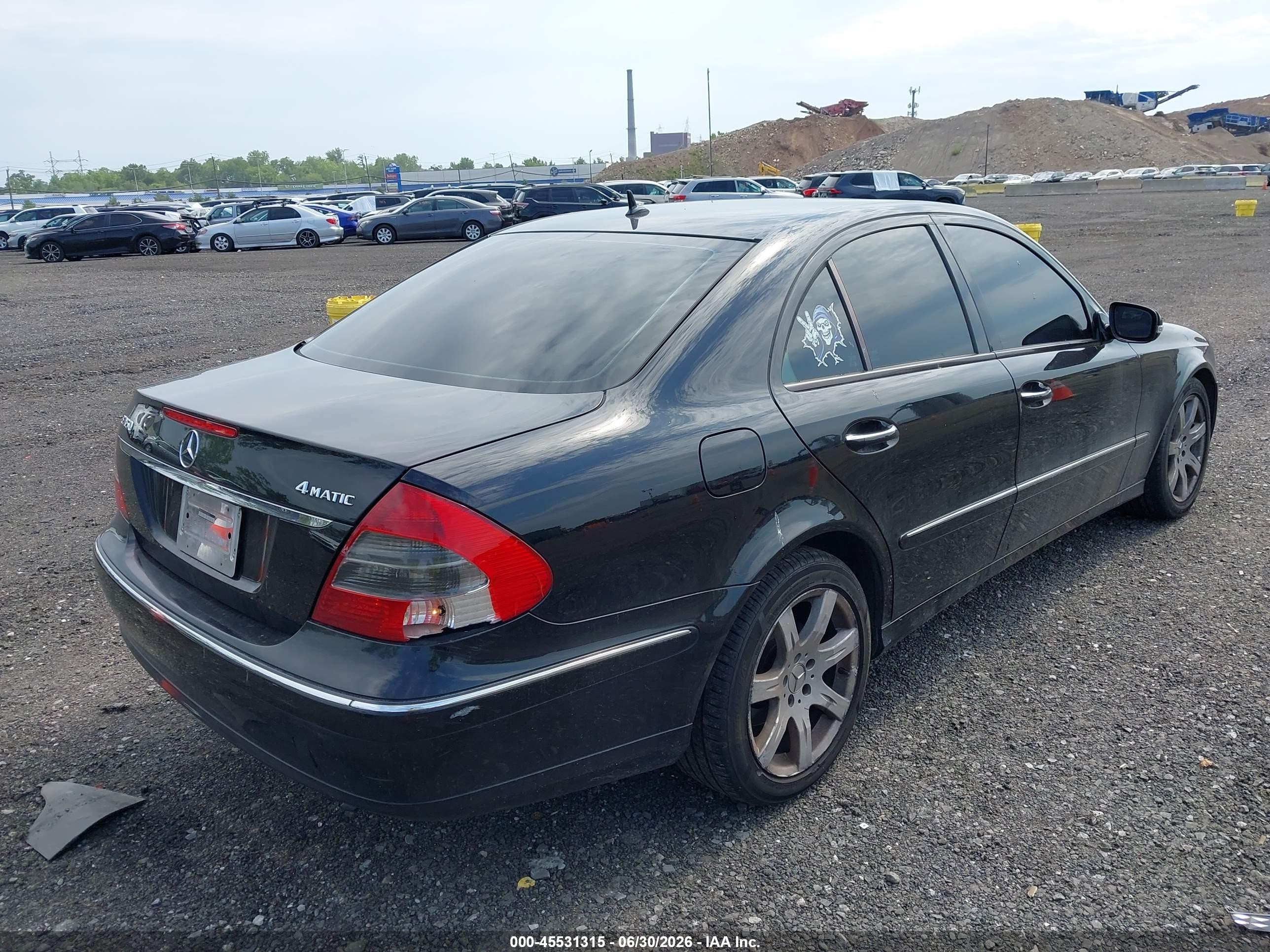 2007 Mercedes-benz E 350 4matic Black vin: WDBUF87X37B124679