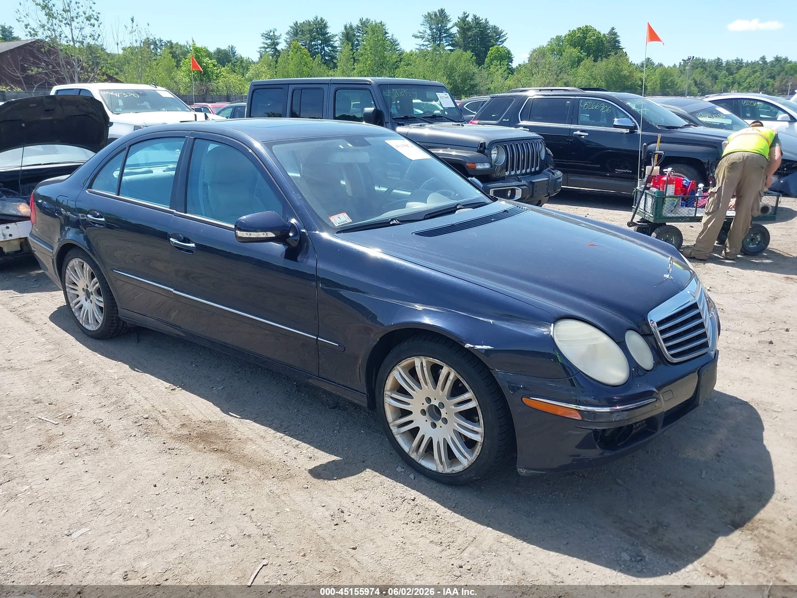 2007 Mercedes-benz E 350 4matic Dark Blue vin: WDBUF87X37B130322
