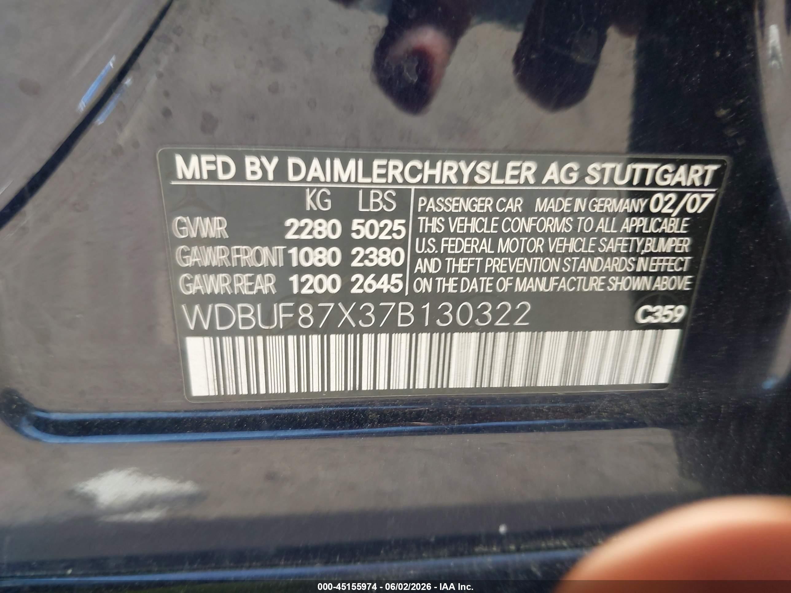 2007 Mercedes-benz E 350 4matic Dark Blue vin: WDBUF87X37B130322