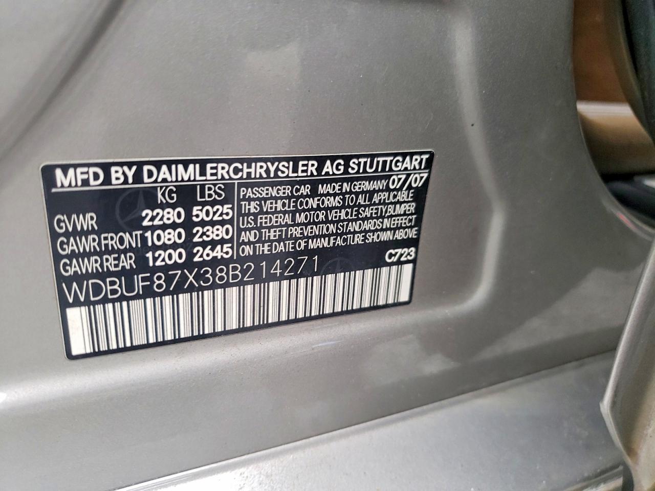 2008 Mercedes-benz E 350 4matic Gray vin: WDBUF87X38B214271