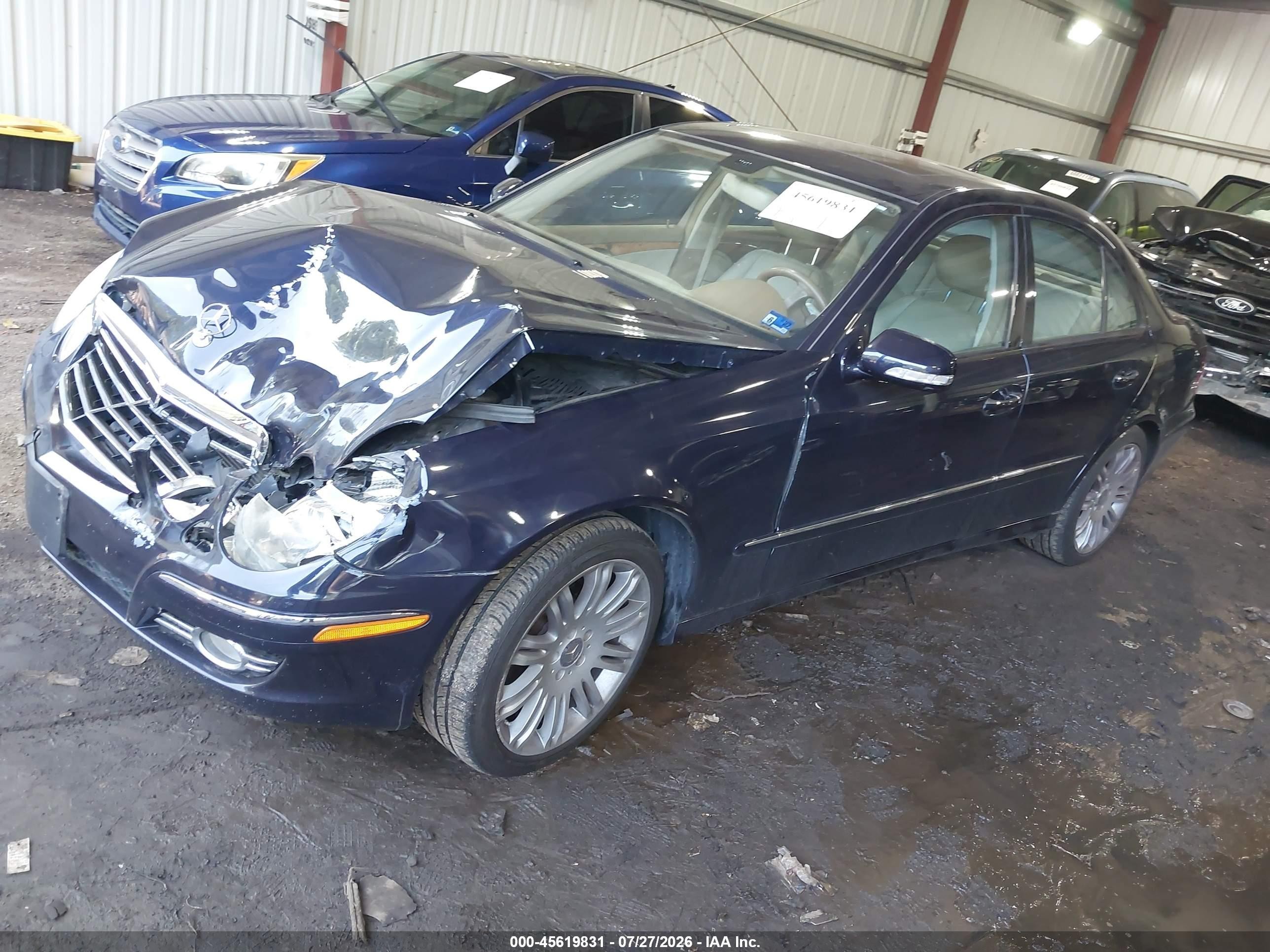 2008 Mercedes-benz E 350 4matic Dark Blue vin: WDBUF87X38B220541
