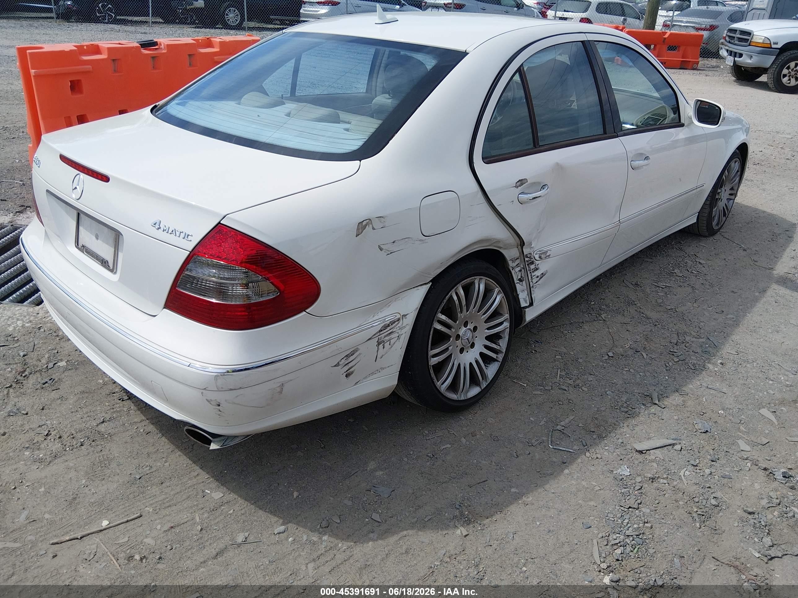 2007 Mercedes-benz E 350 4matic White vin: WDBUF87X47B150997