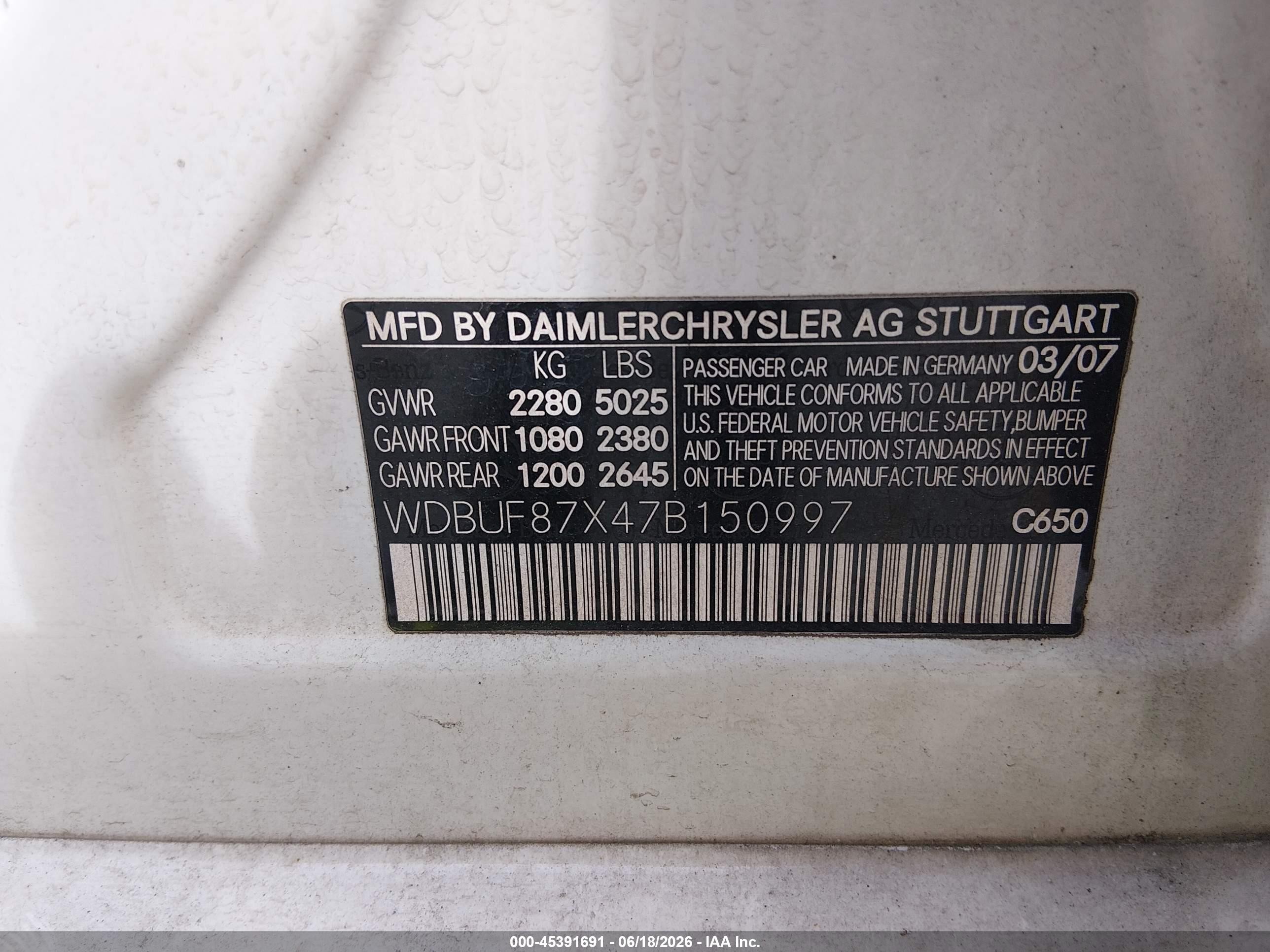2007 Mercedes-benz E 350 4matic White vin: WDBUF87X47B150997