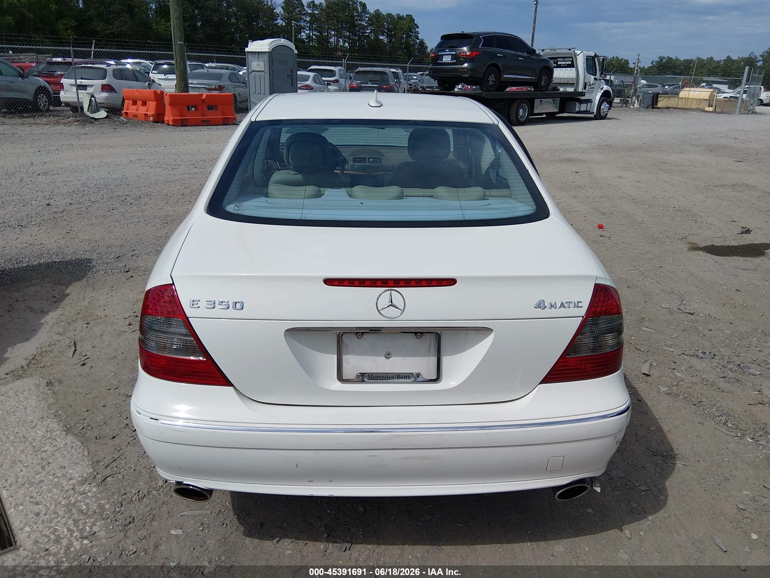2007 Mercedes-benz E 350 4matic White vin: WDBUF87X47B150997