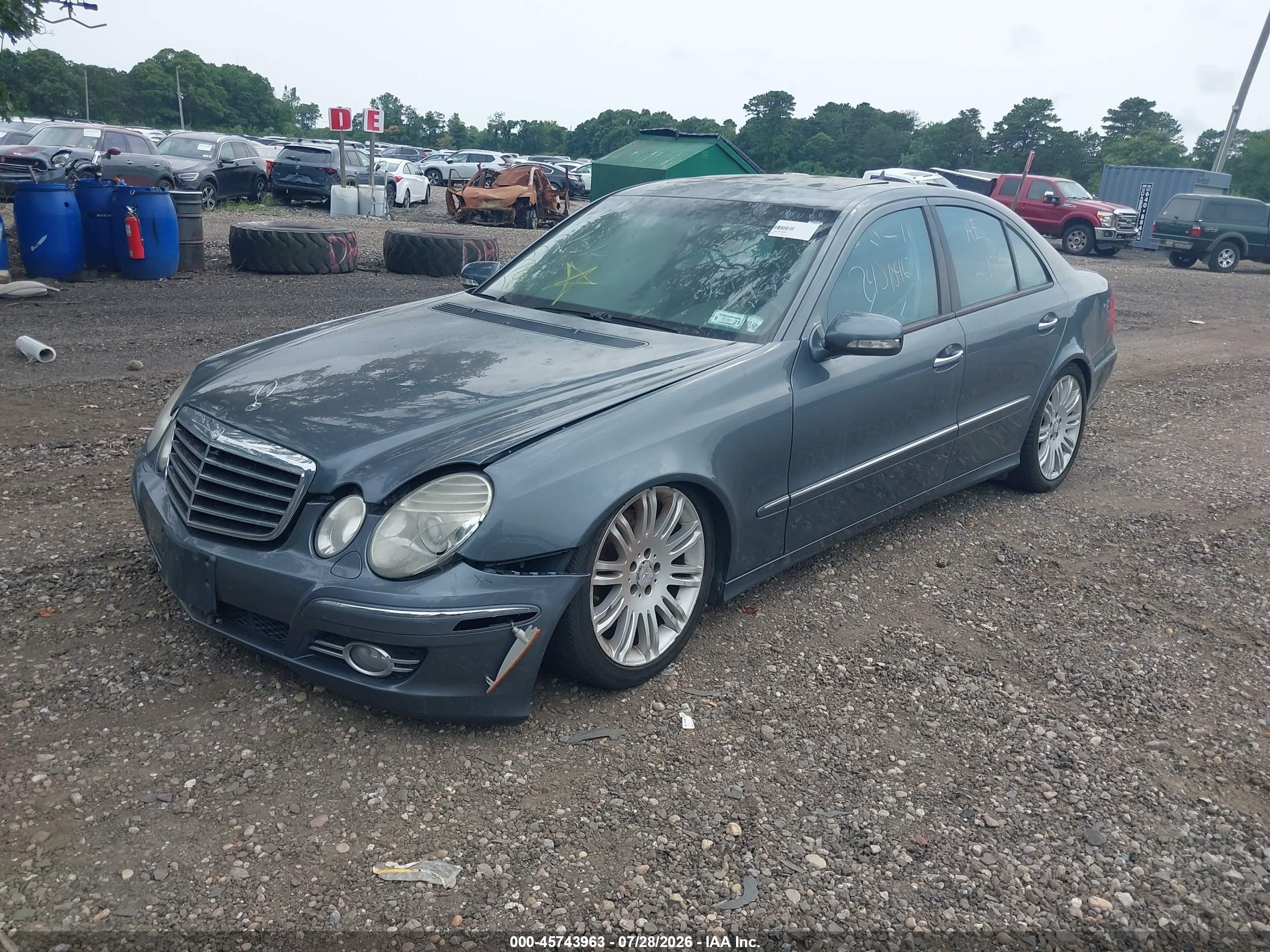 2008 Mercedes-benz E 350 4matic Gray vin: WDBUF87X58B186151
