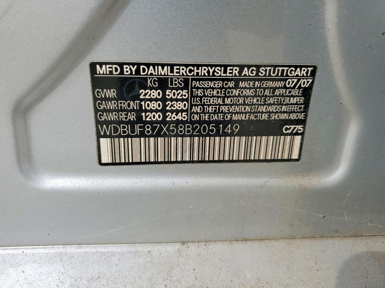 2008 Mercedes-benz E 350 4matic Silver vin: WDBUF87X58B205149