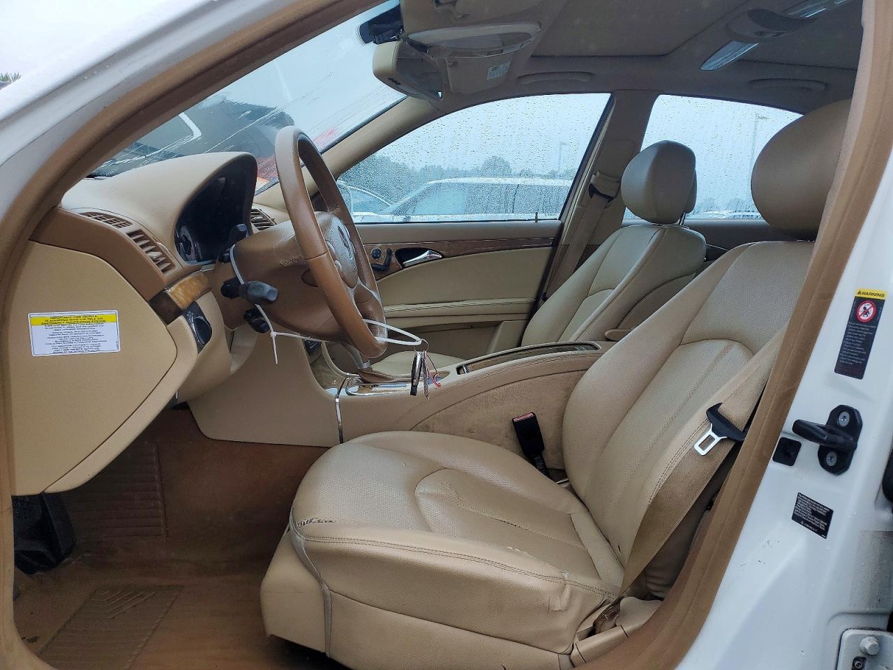 2008 Mercedes-benz E 350 4matic White vin: WDBUF87X58B299694