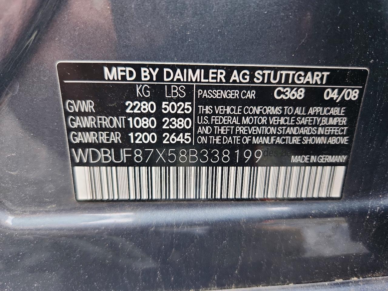 2008 Mercedes-benz E 350 4matic Gray vin: WDBUF87X58B338199