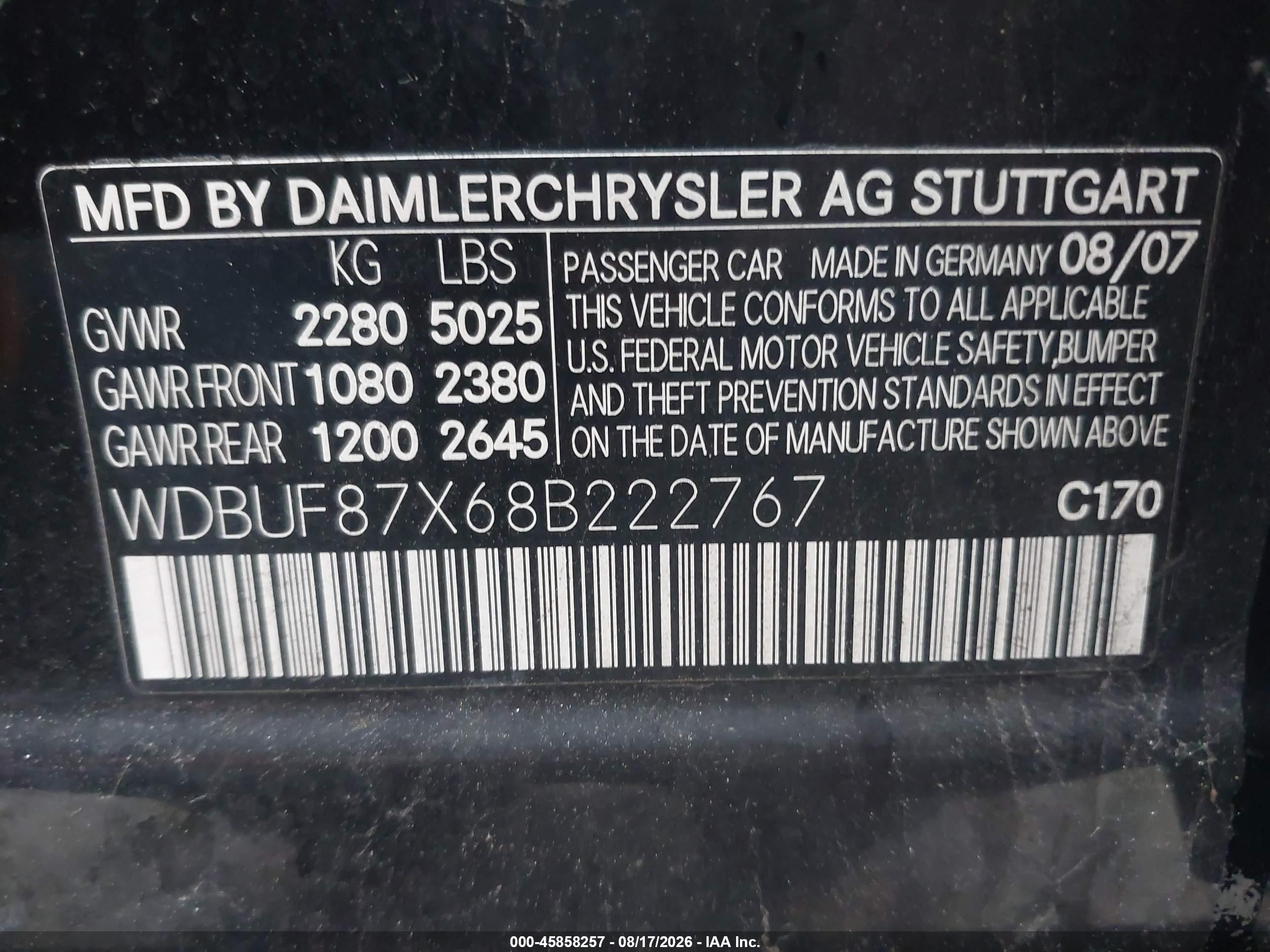 2008 Mercedes-benz E 350 4matic Black vin: WDBUF87X68B222767