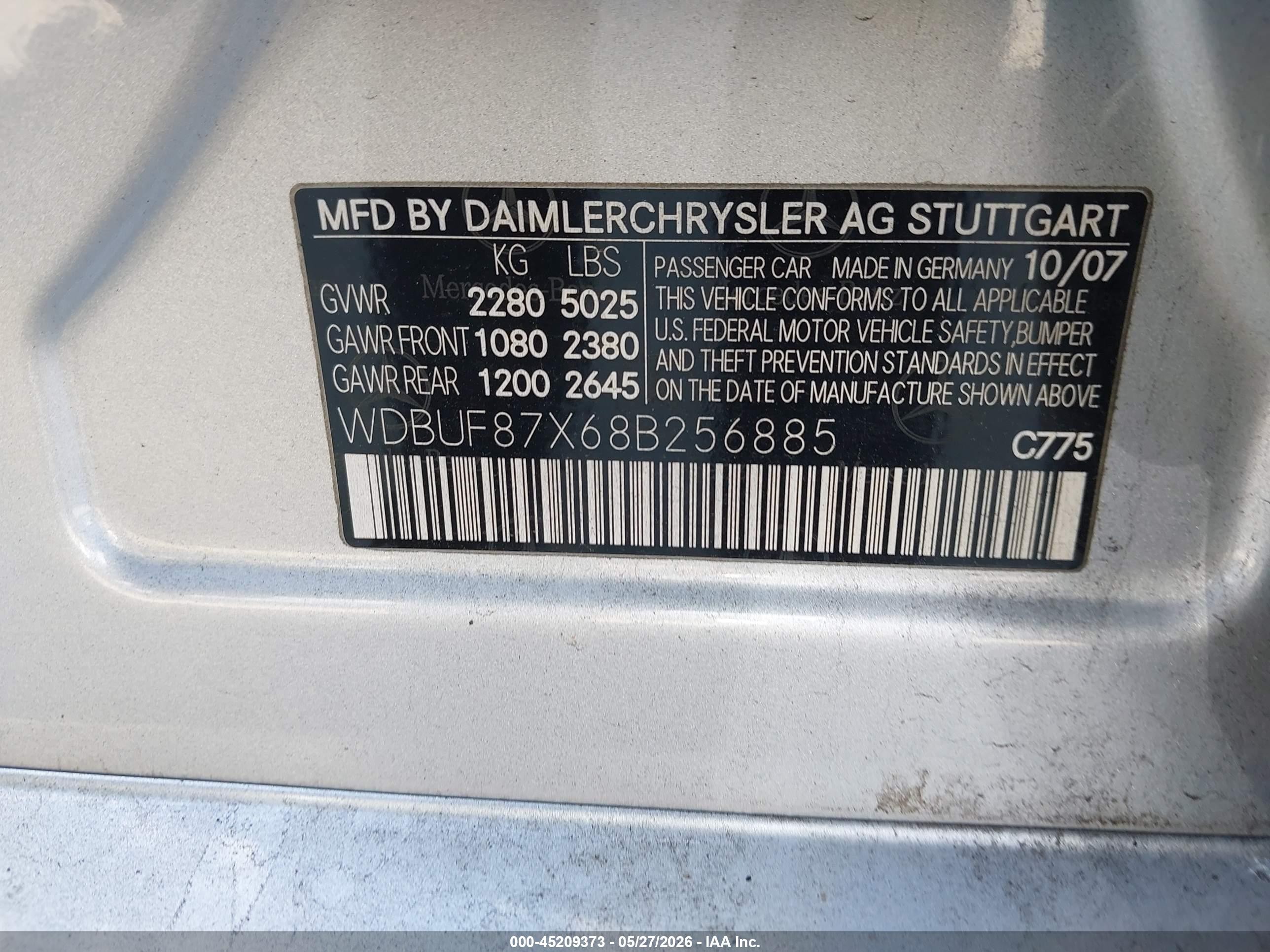 2008 Mercedes-benz E 350 4matic Silver vin: WDBUF87X68B256885