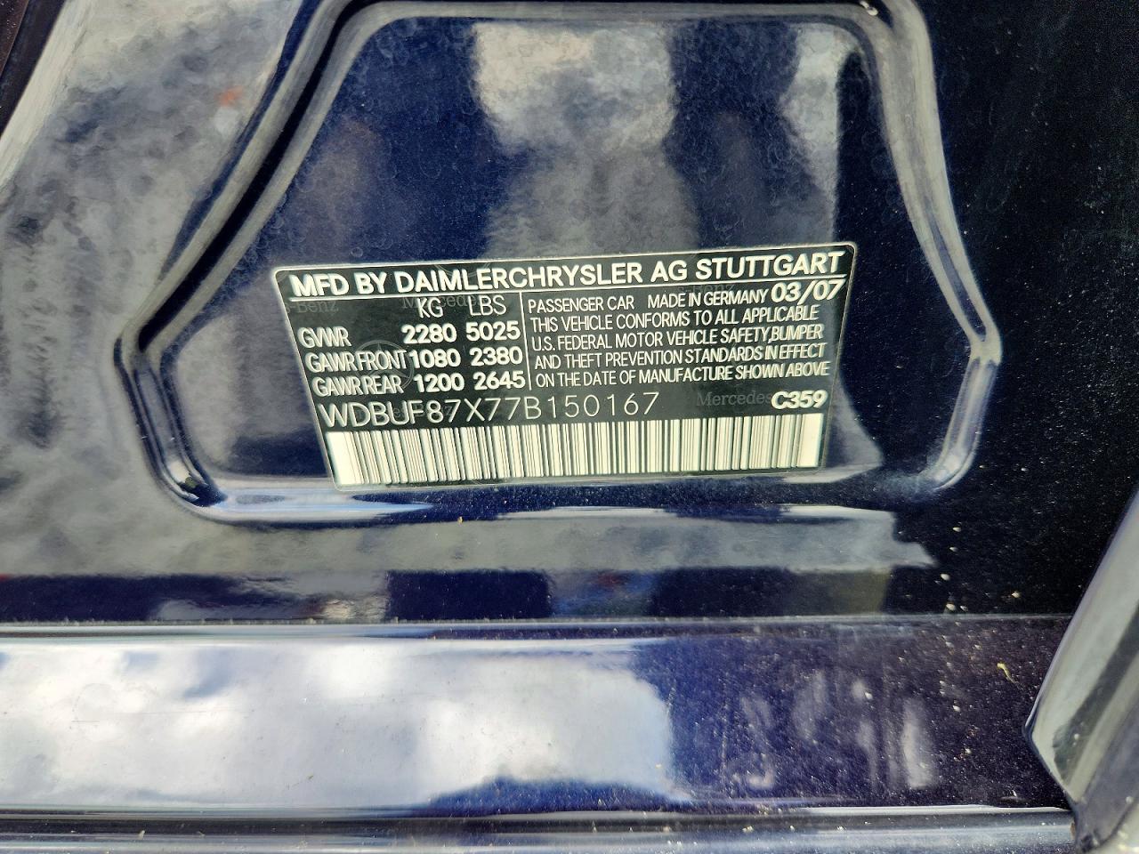2007 Mercedes-benz E 350 4matic Синий vin: WDBUF87X77B150167