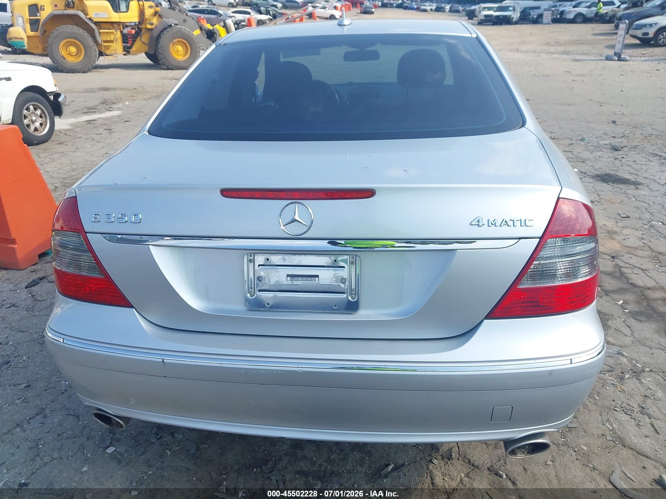 2007 Mercedes-benz E 350 4matic Silver vin: WDBUF87X77X217787