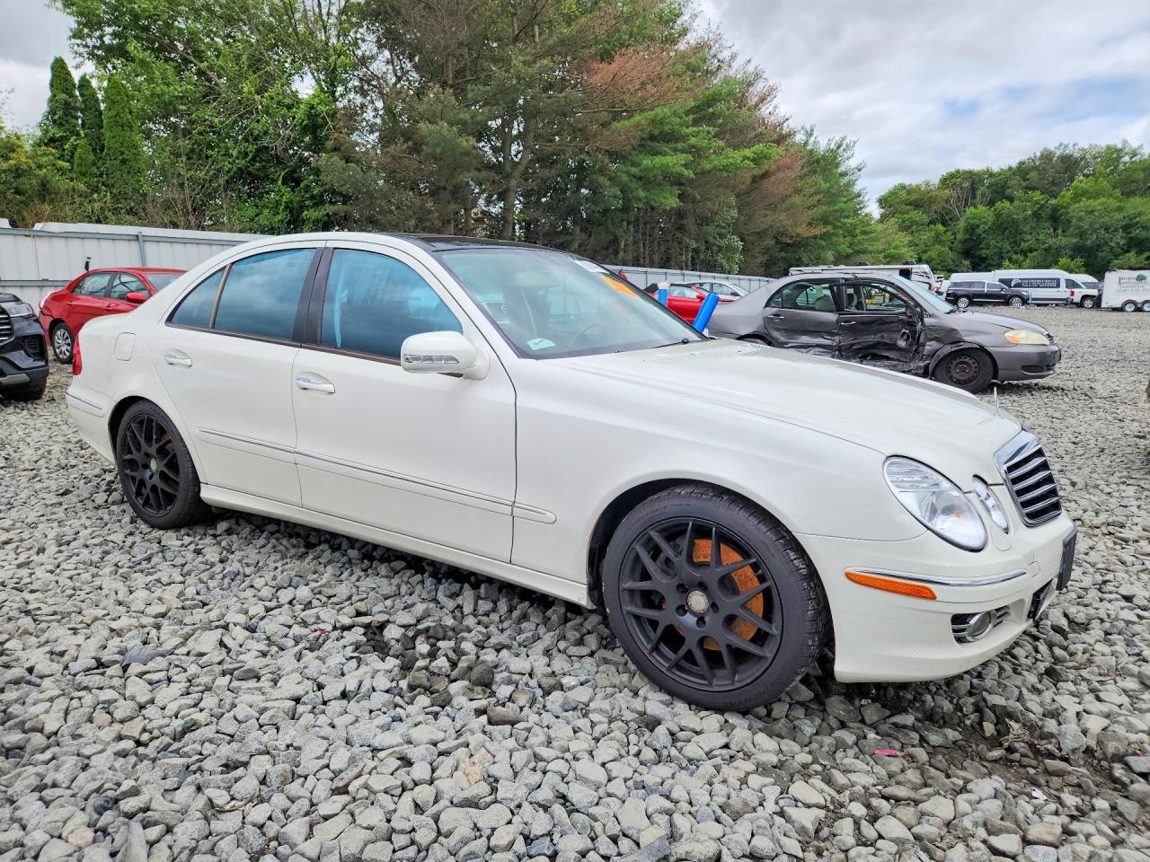2008 Mercedes-benz E 350 4matic White vin: WDBUF87X78B324756