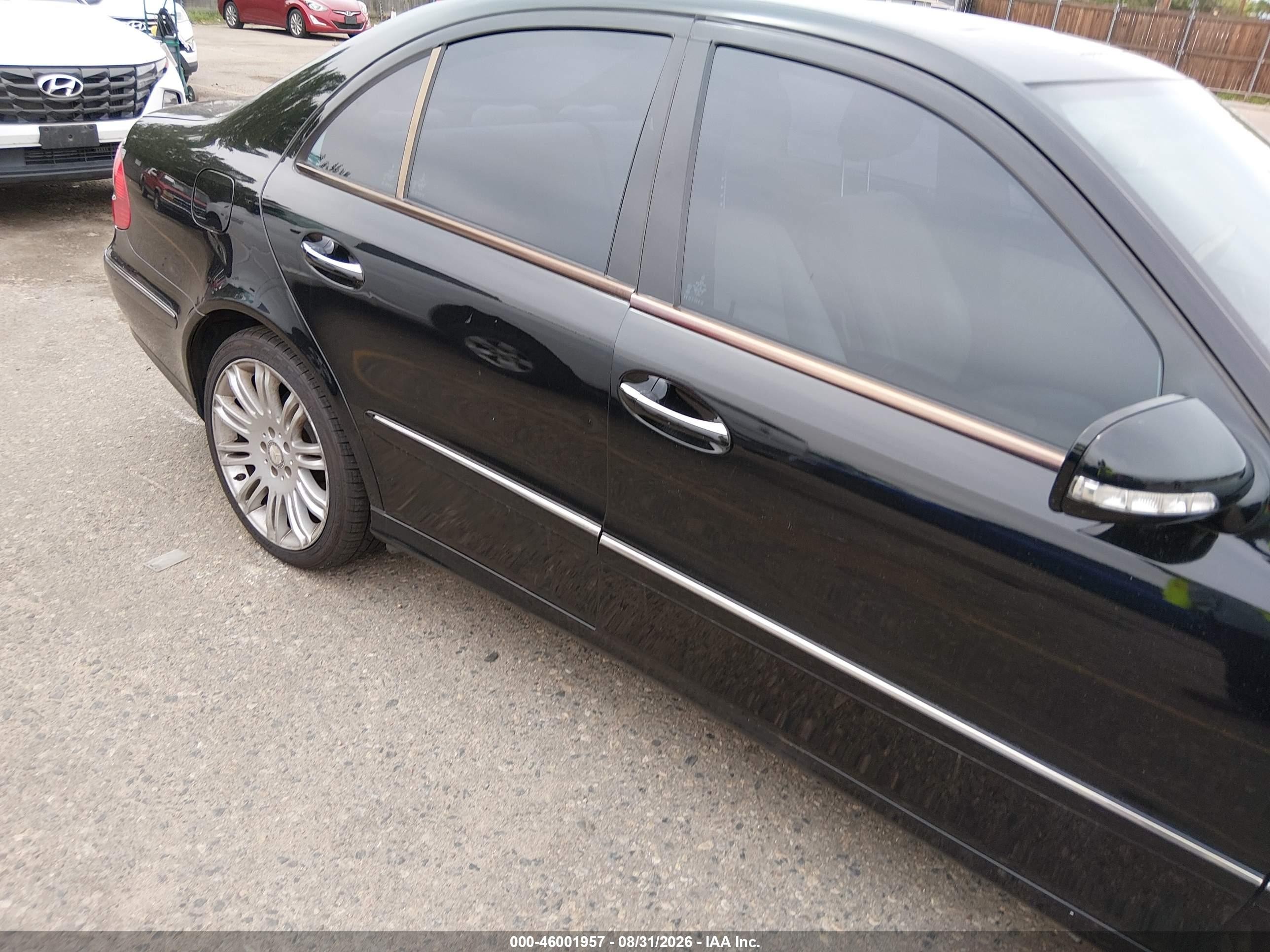 2008 Mercedes-benz E 350 4matic Black vin: WDBUF87X78B352458
