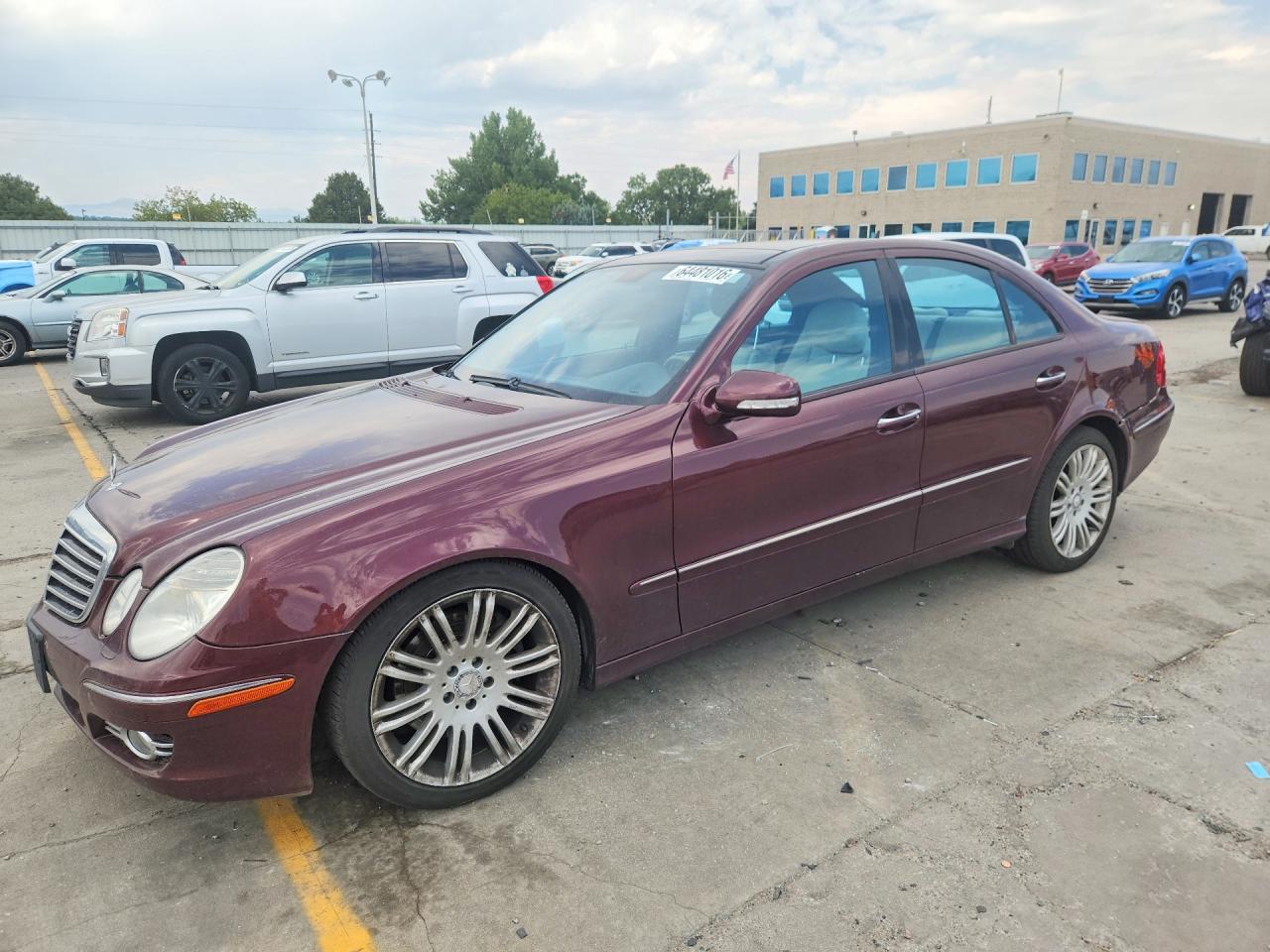 2007 Mercedes-benz E 350 4matic Maroon vin: WDBUF87X87B139243