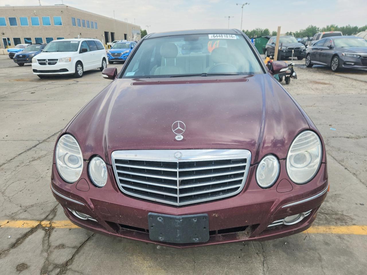 2007 Mercedes-benz E 350 4matic Maroon vin: WDBUF87X87B139243