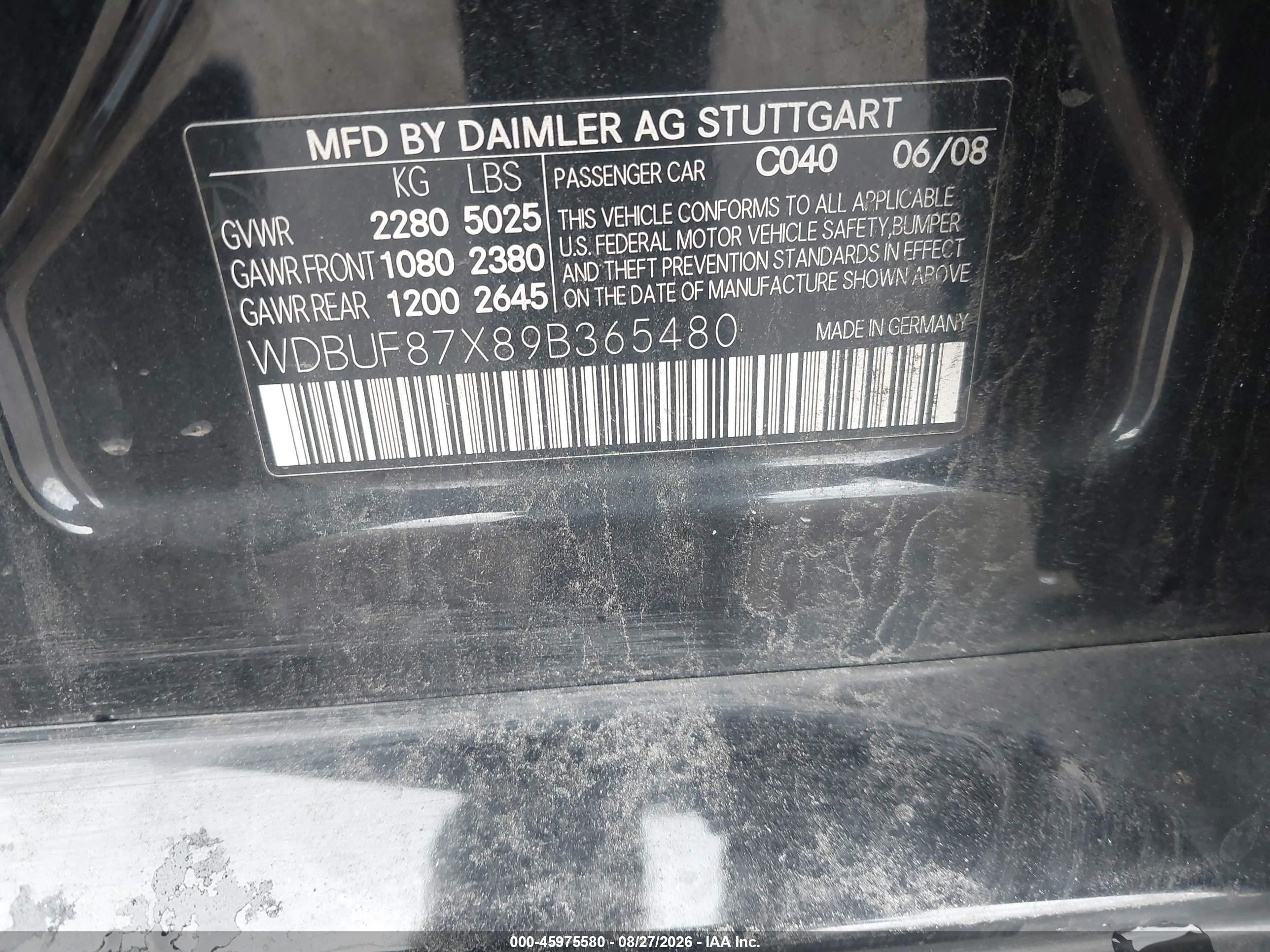 2009 Mercedes-benz E 350 4matic Black vin: WDBUF87X89B365480