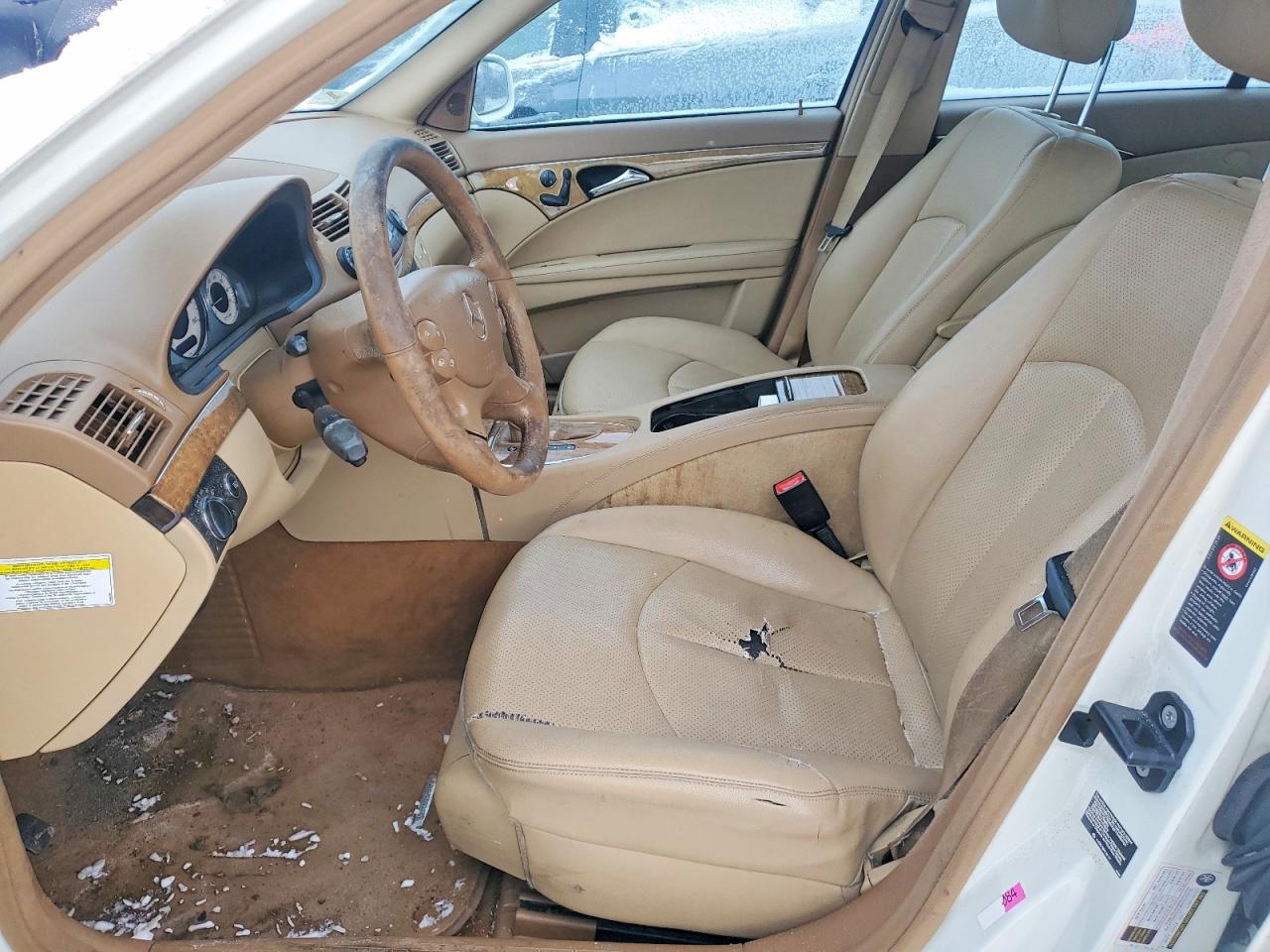 2007 Mercedes-benz E 350 4matic White vin: WDBUF87X97X222067