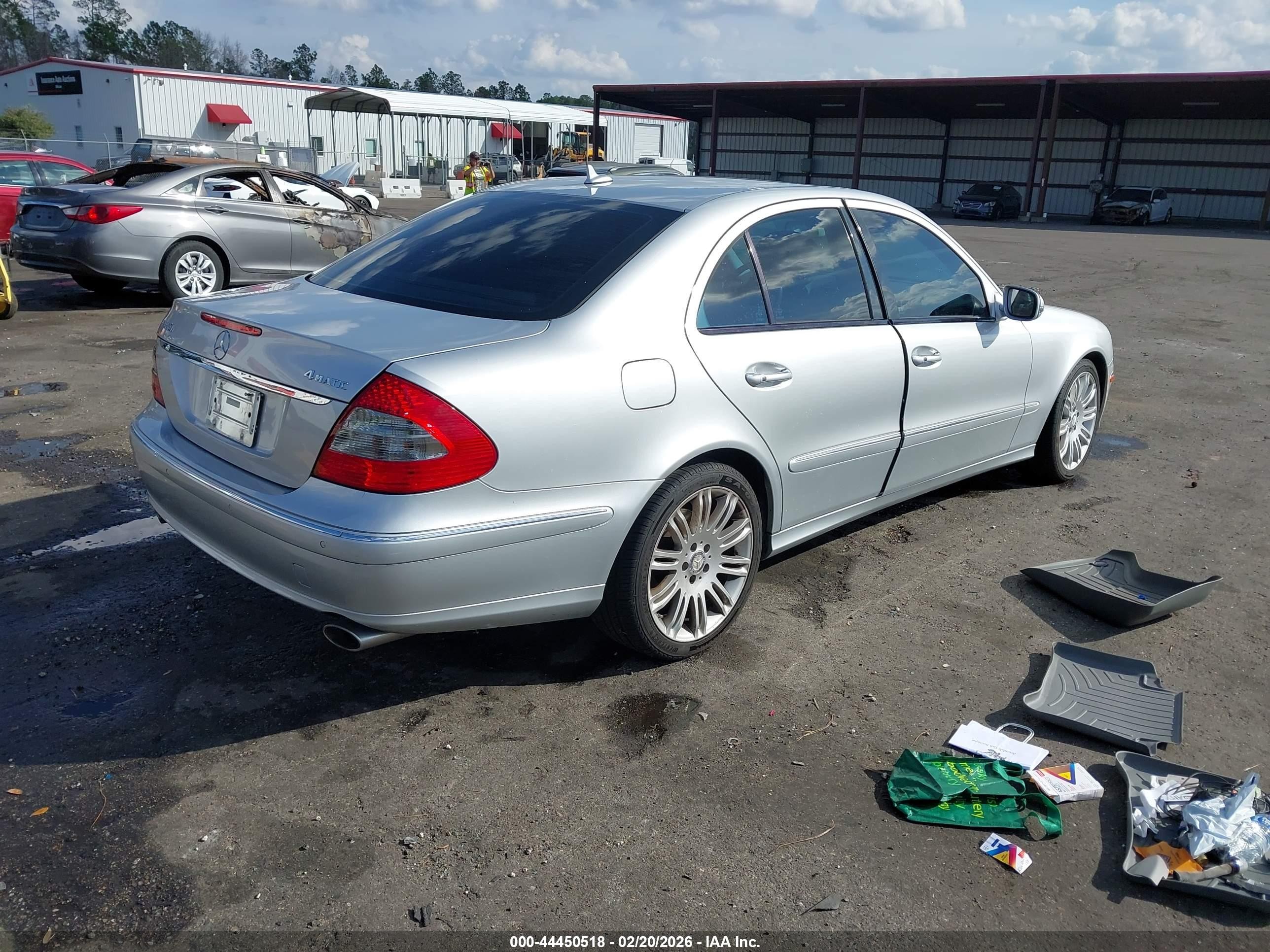 2008 Mercedes-benz E 350 4matic Silver vin: WDBUF87X98B238459
