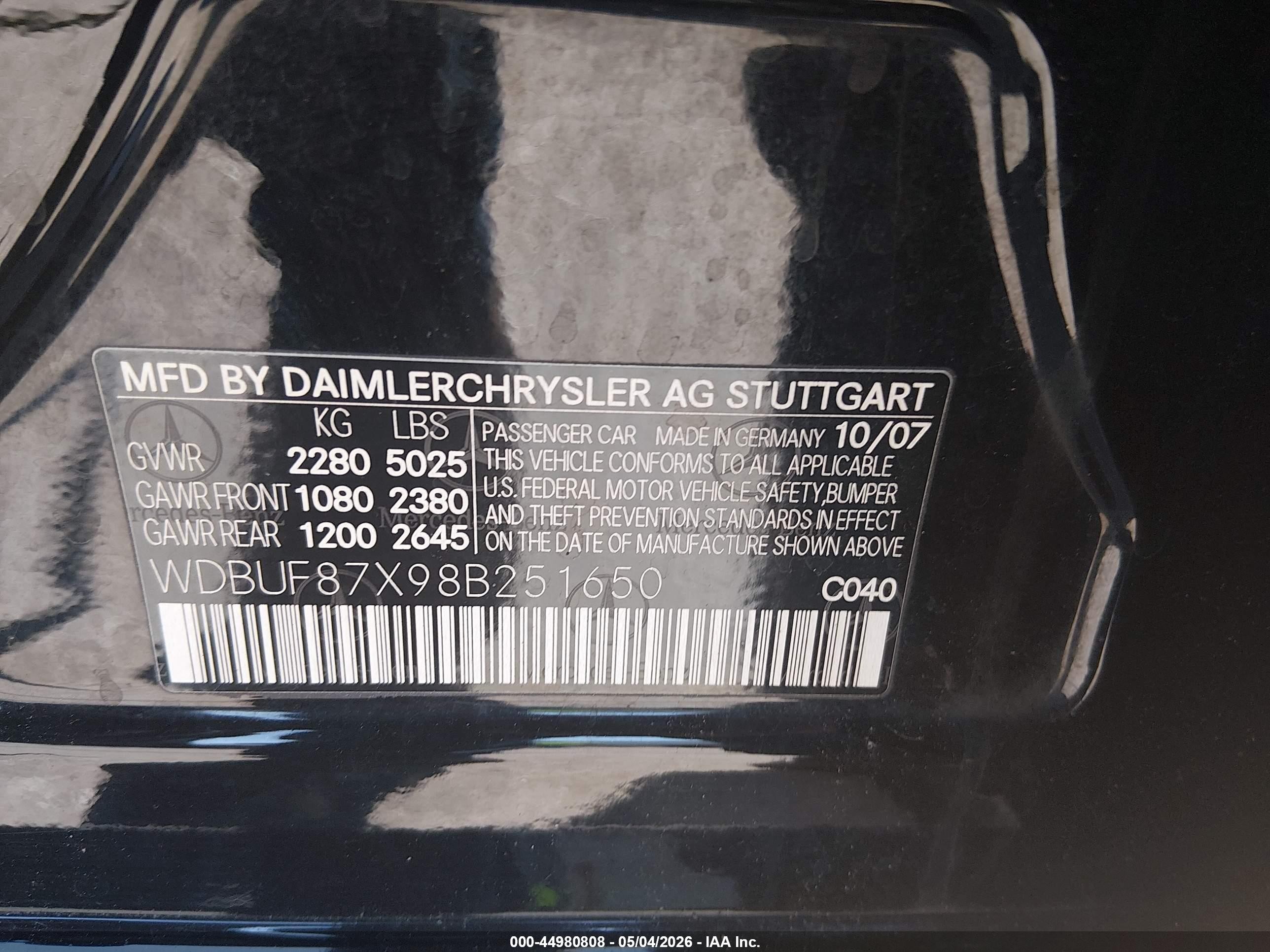 2008 Mercedes-benz E 350 4matic Black vin: WDBUF87X98B251650