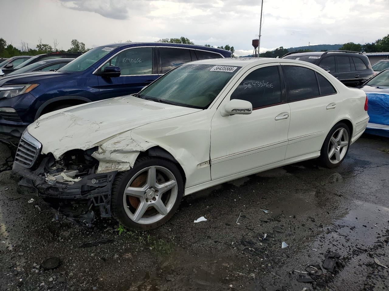 2009 Mercedes-benz E 350 4matic White vin: WDBUF87X99B396947