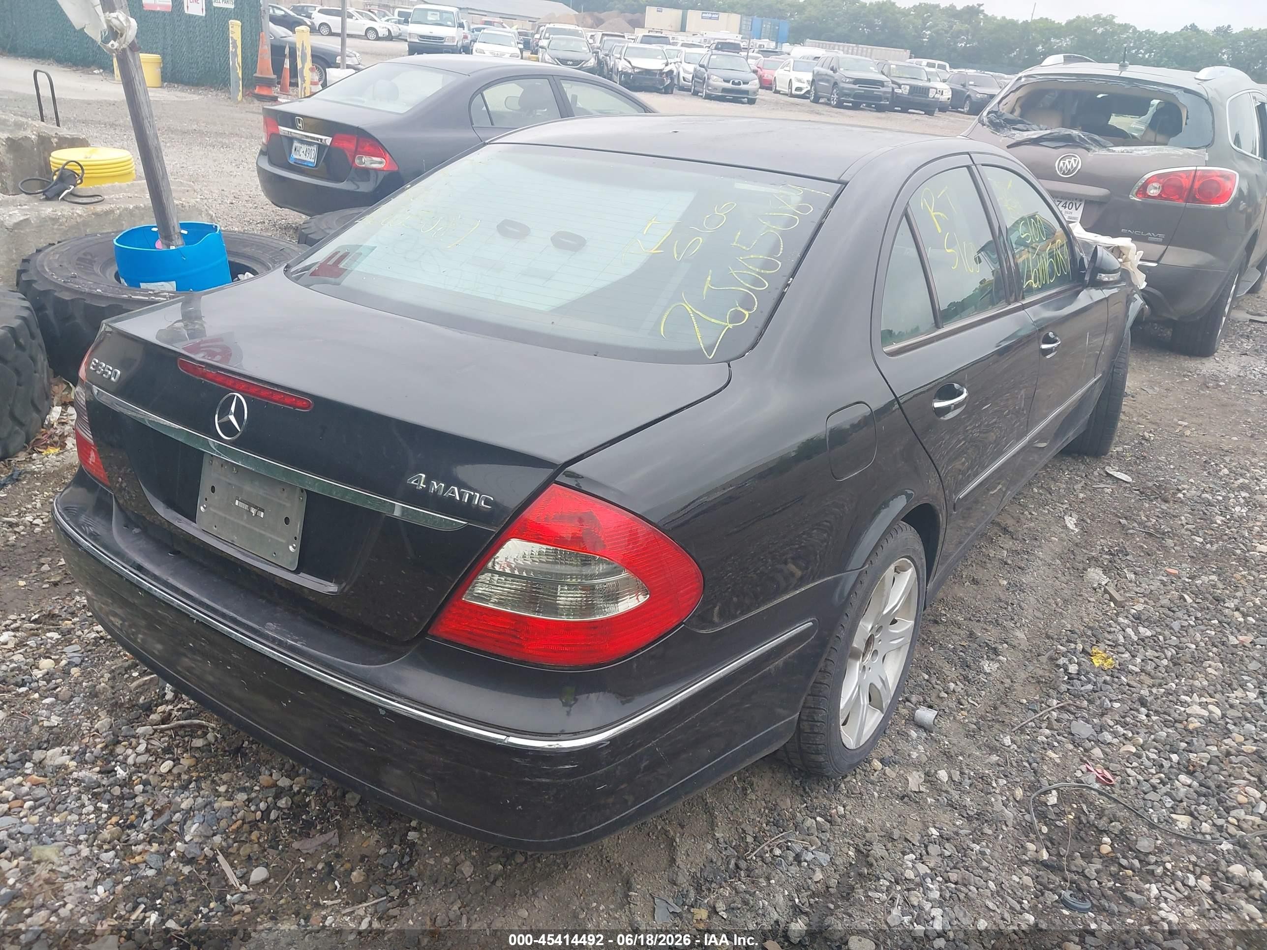 2007 Mercedes-benz E 350 4matic Черный vin: WDBUF87XX7X220070