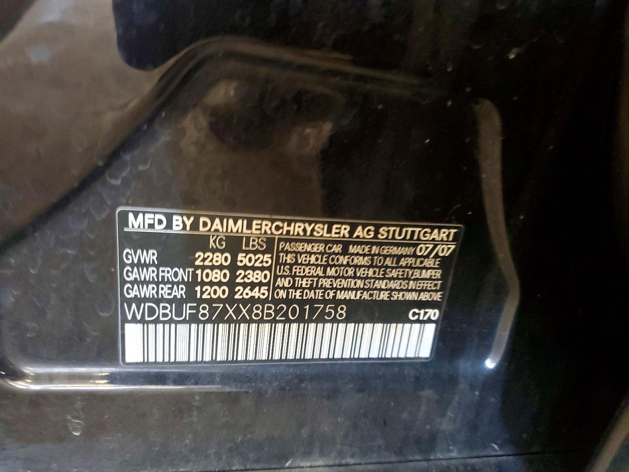 2008 Mercedes-benz E 350 4matic Black vin: WDBUF87XX8B201758