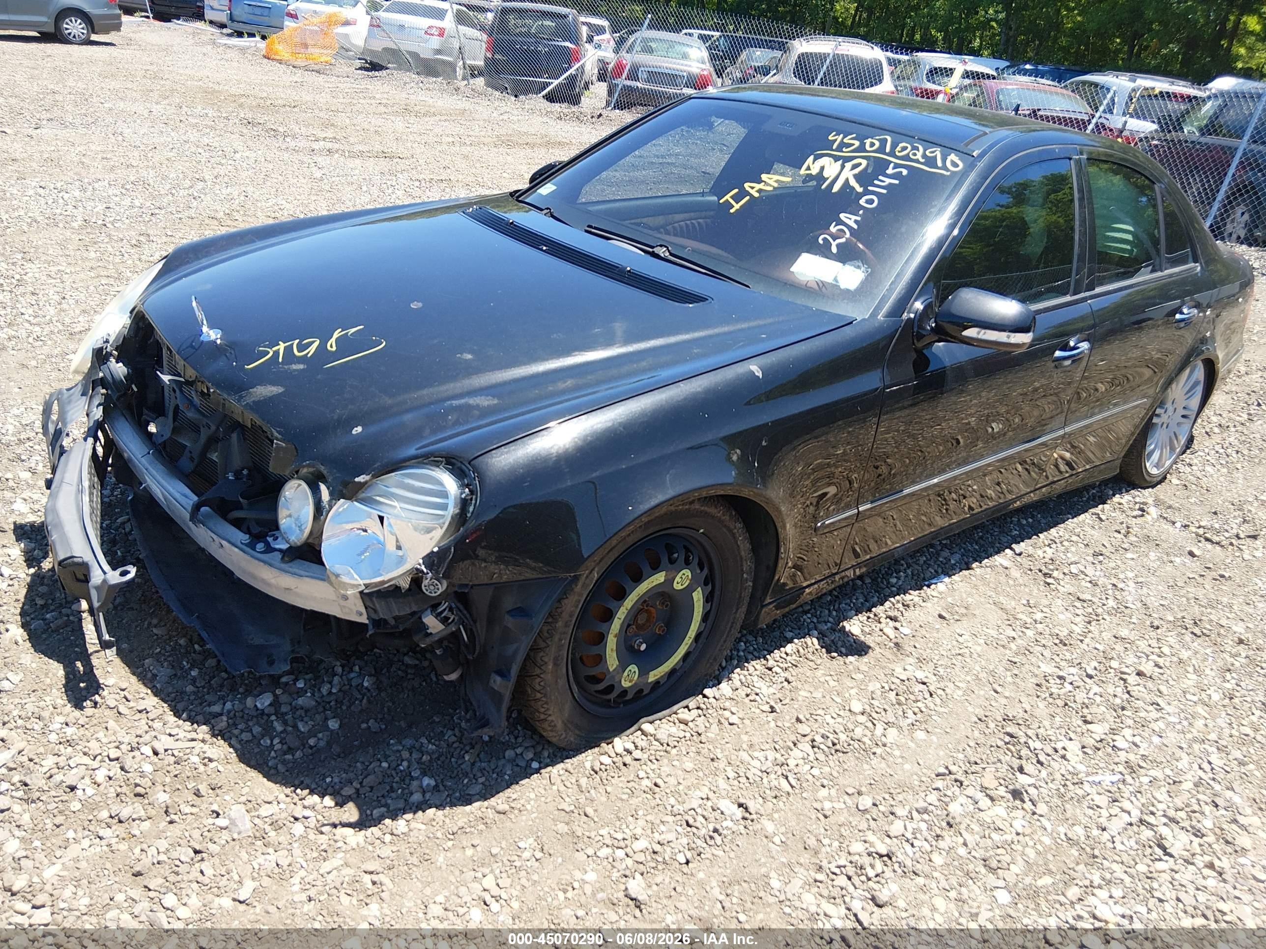 2007 Mercedes-benz E 550 4matic Black vin: WDBUF90X97B144192
