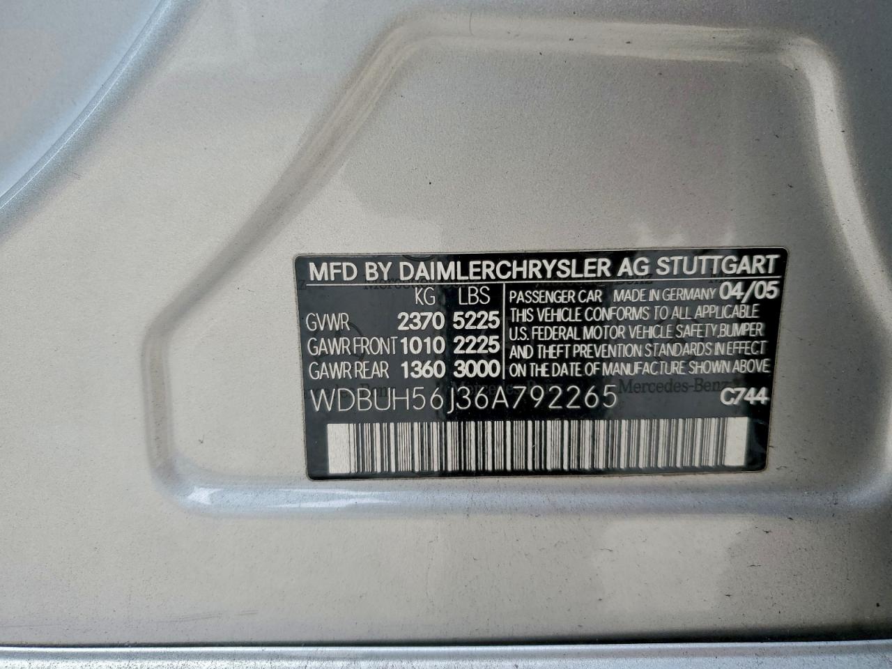 2006 Mercedes-benz E 350 Wagon Silver vin: WDBUH56J36A792265