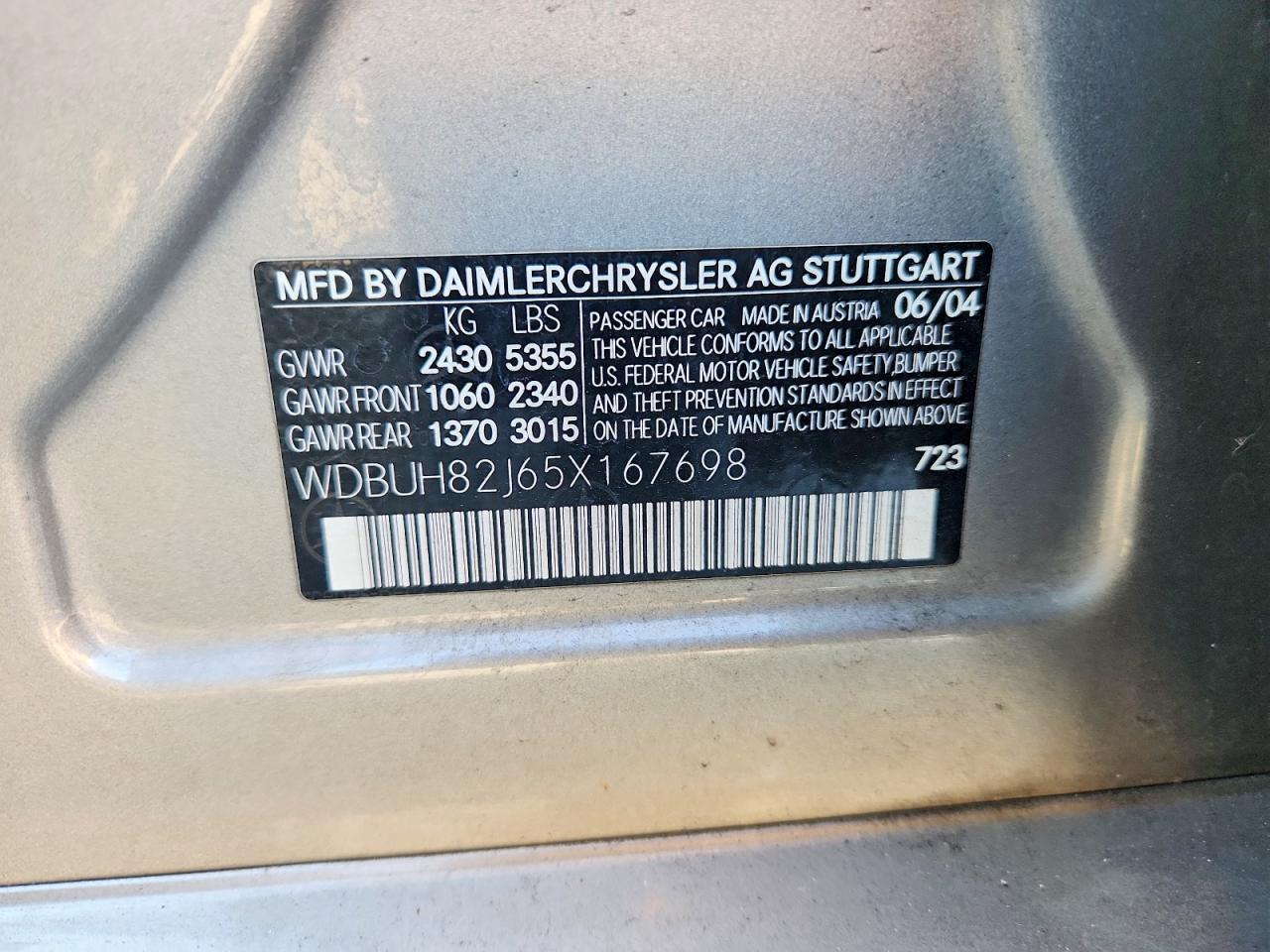 2005 Mercedes-benz E 320 4matic Gold vin: WDBUH82J65X167698