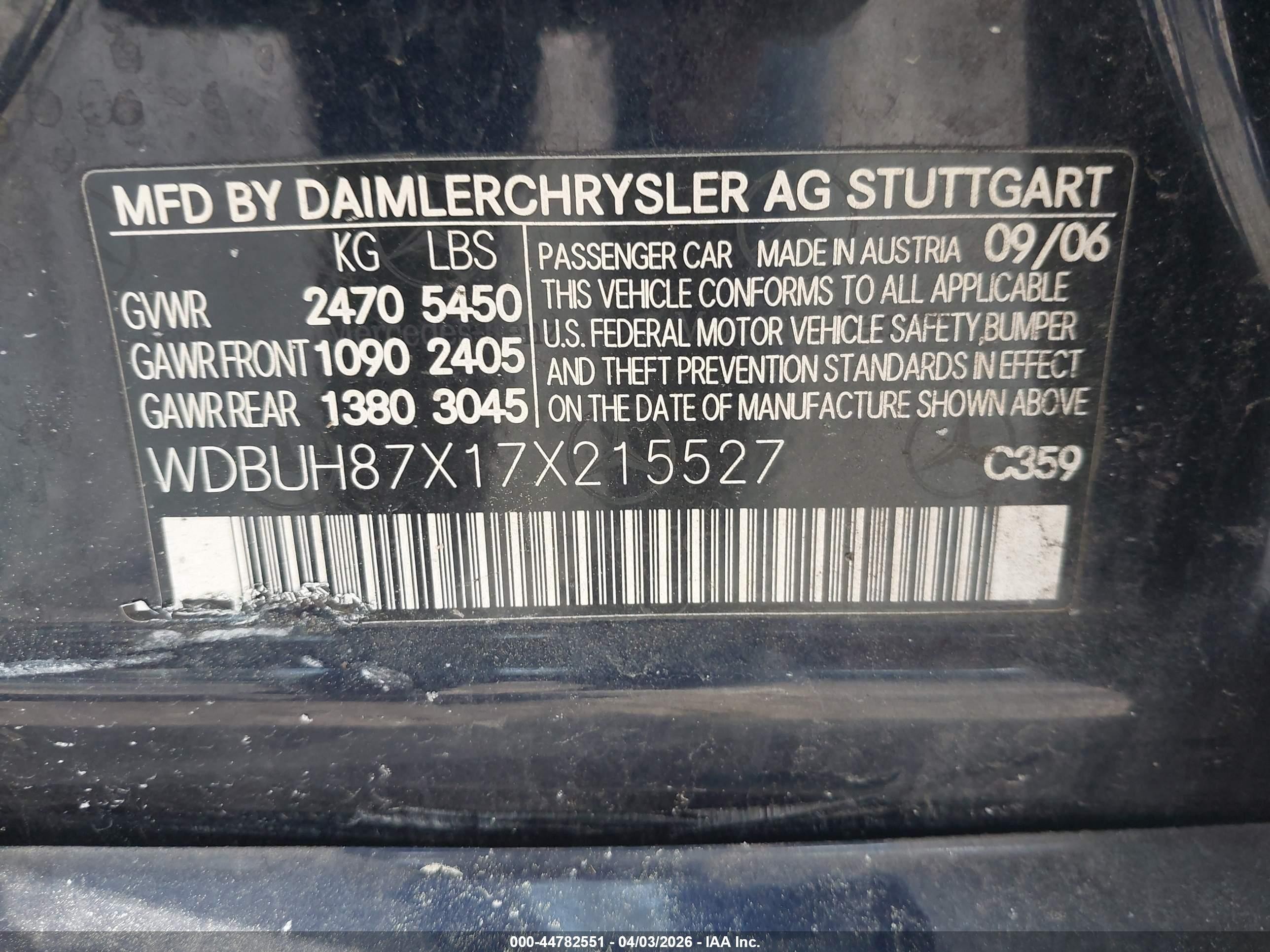 2007 Mercedes-benz E 350 4matic Black vin: WDBUH87X17X215527