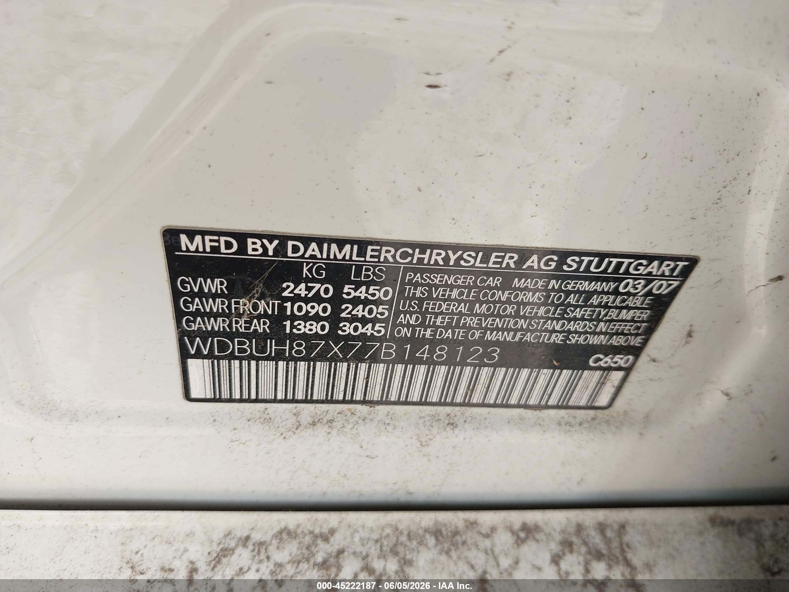 2007 Mercedes-benz E 350 4matic White vin: WDBUH87X77B148123