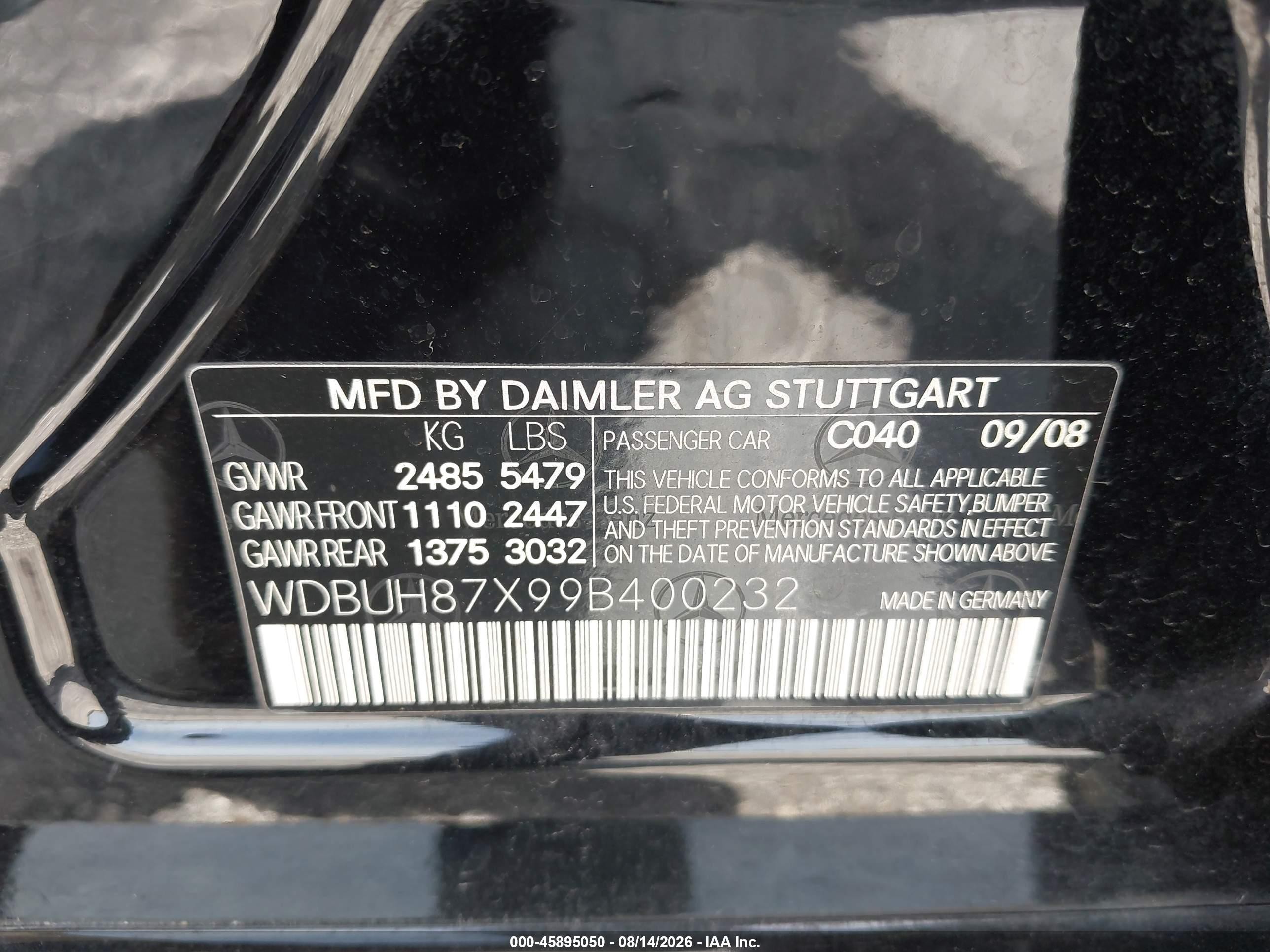 2009 Mercedes-benz E 350 4matic Black vin: WDBUH87X99B400232