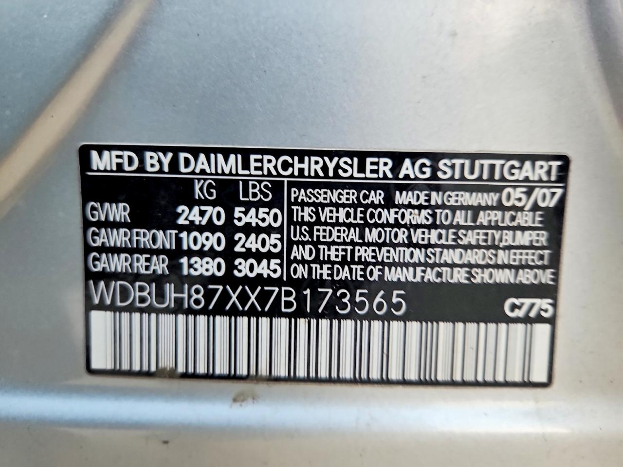 2007 Mercedes-benz E 350 4matic Wagon Silver vin: WDBUH87XX7B173565