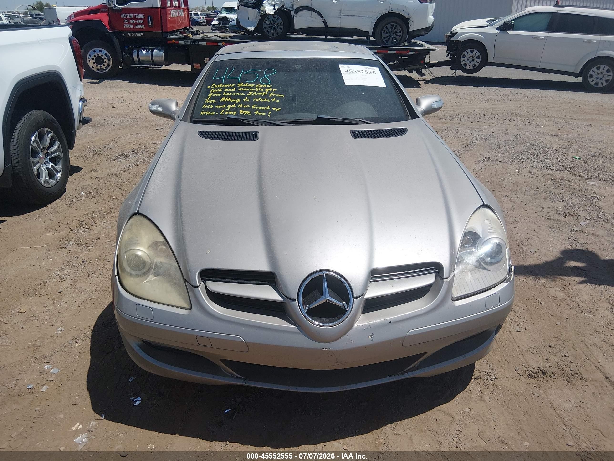 2006 Mercedes-benz Slk 280 Серый vin: WDBWK54F06F076712