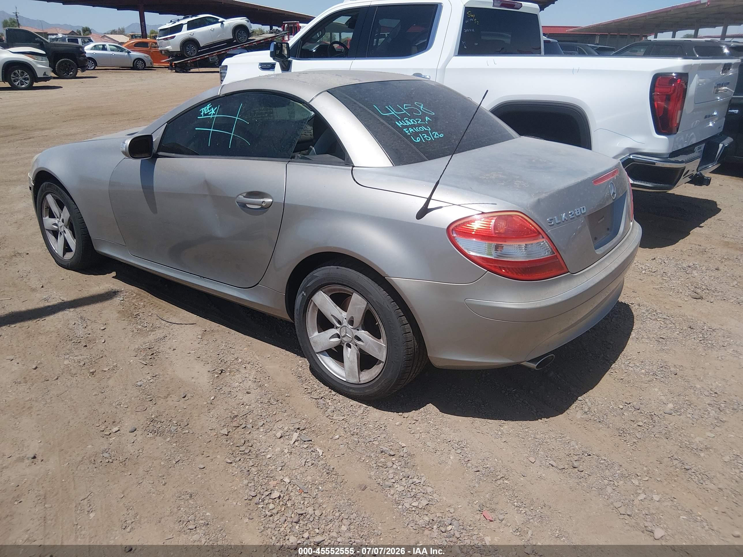 2006 Mercedes-benz Slk 280 Серый vin: WDBWK54F06F076712