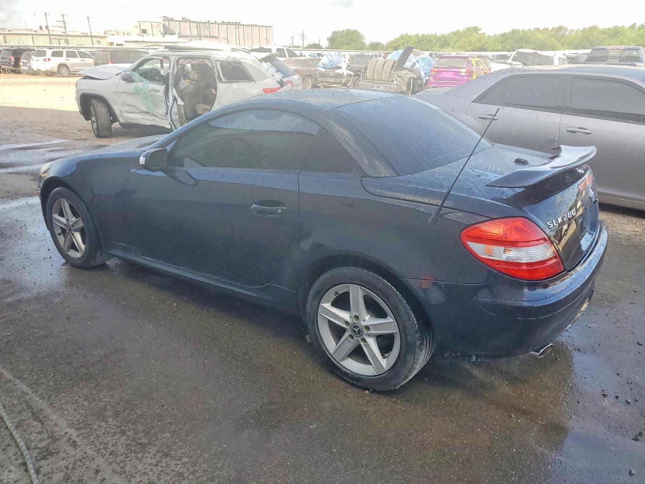 2007 Mercedes-benz Slk 280 Black vin: WDBWK54F07F134240